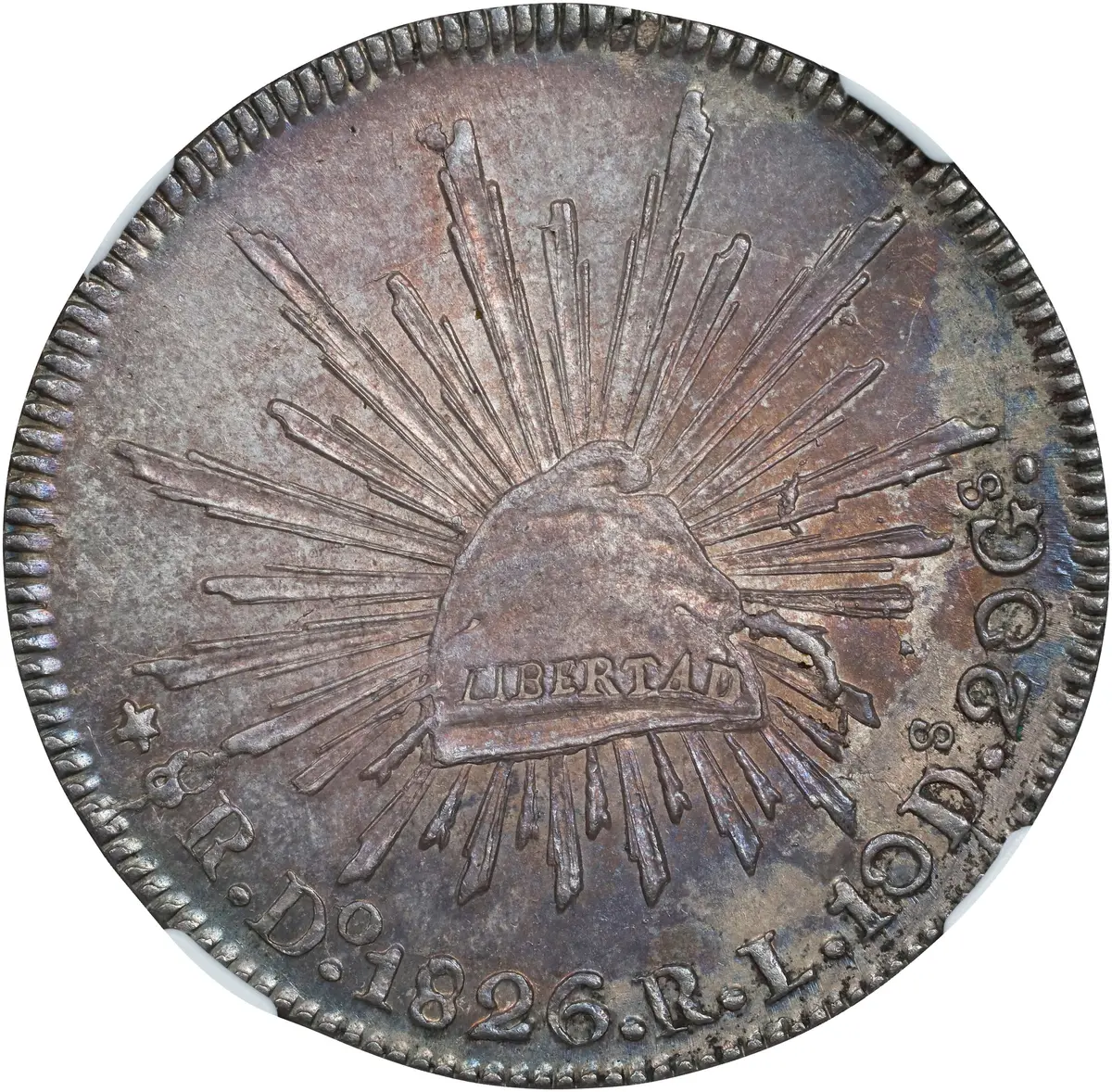 MEXICO. 8 Reales, 1826-Do RL. Durango Mint. NGC Unc Details--Spot Removed.