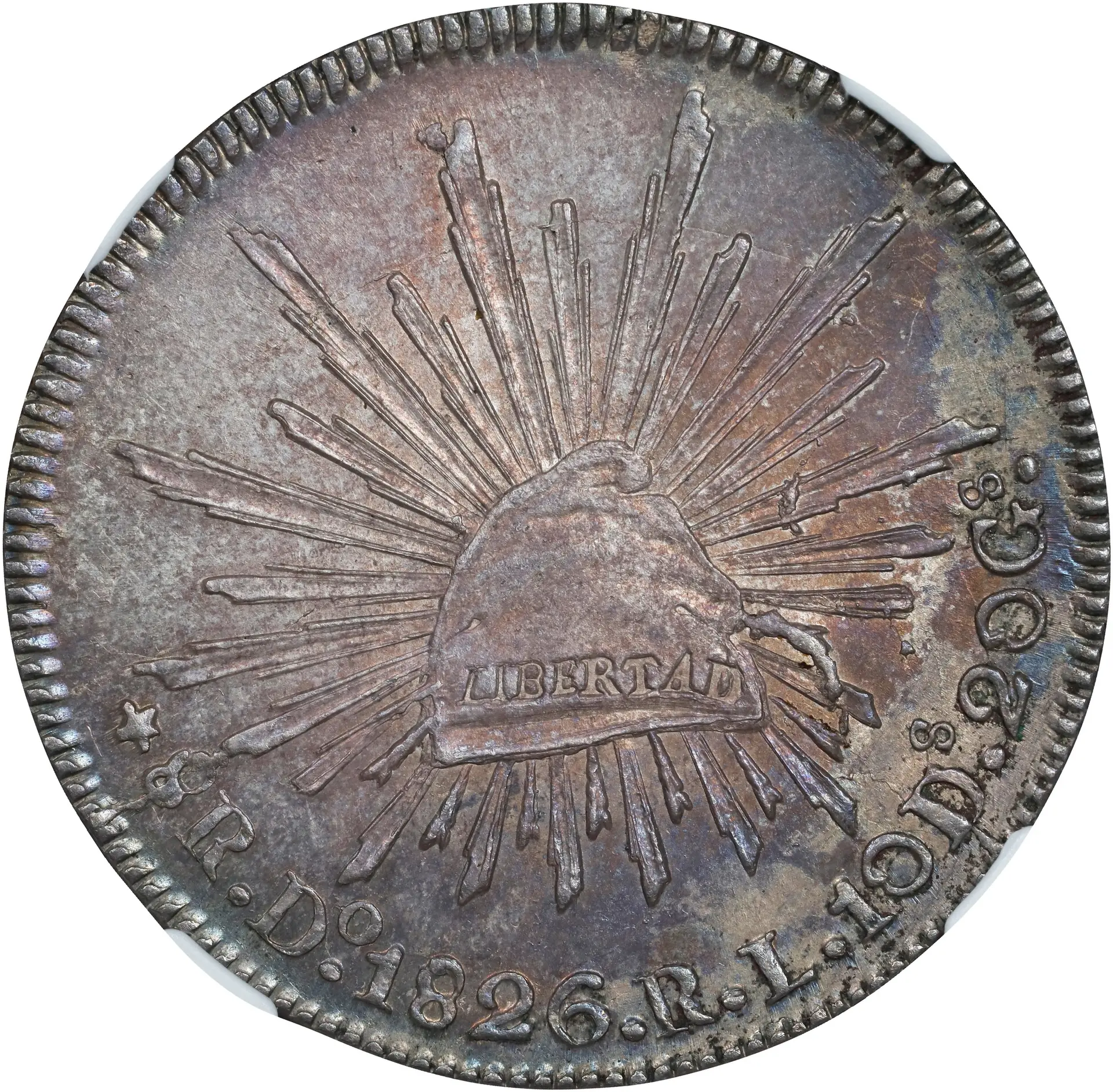 MEXICO. 8 Reales, 1826-Do RL. Durango Mint. NGC Unc Details--Spot Removed.