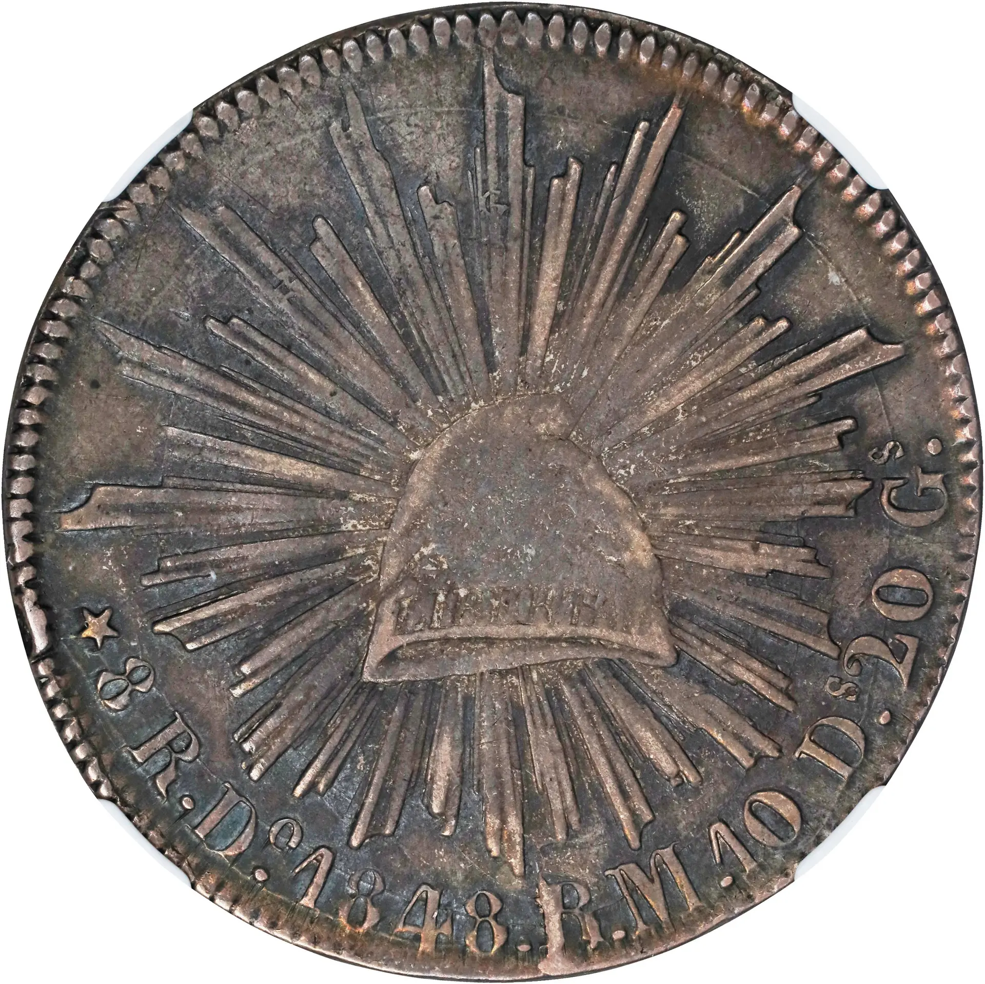 MEXICO. 8 Reales, 1848-Do RM. Durango Mint. NGC EF-40.