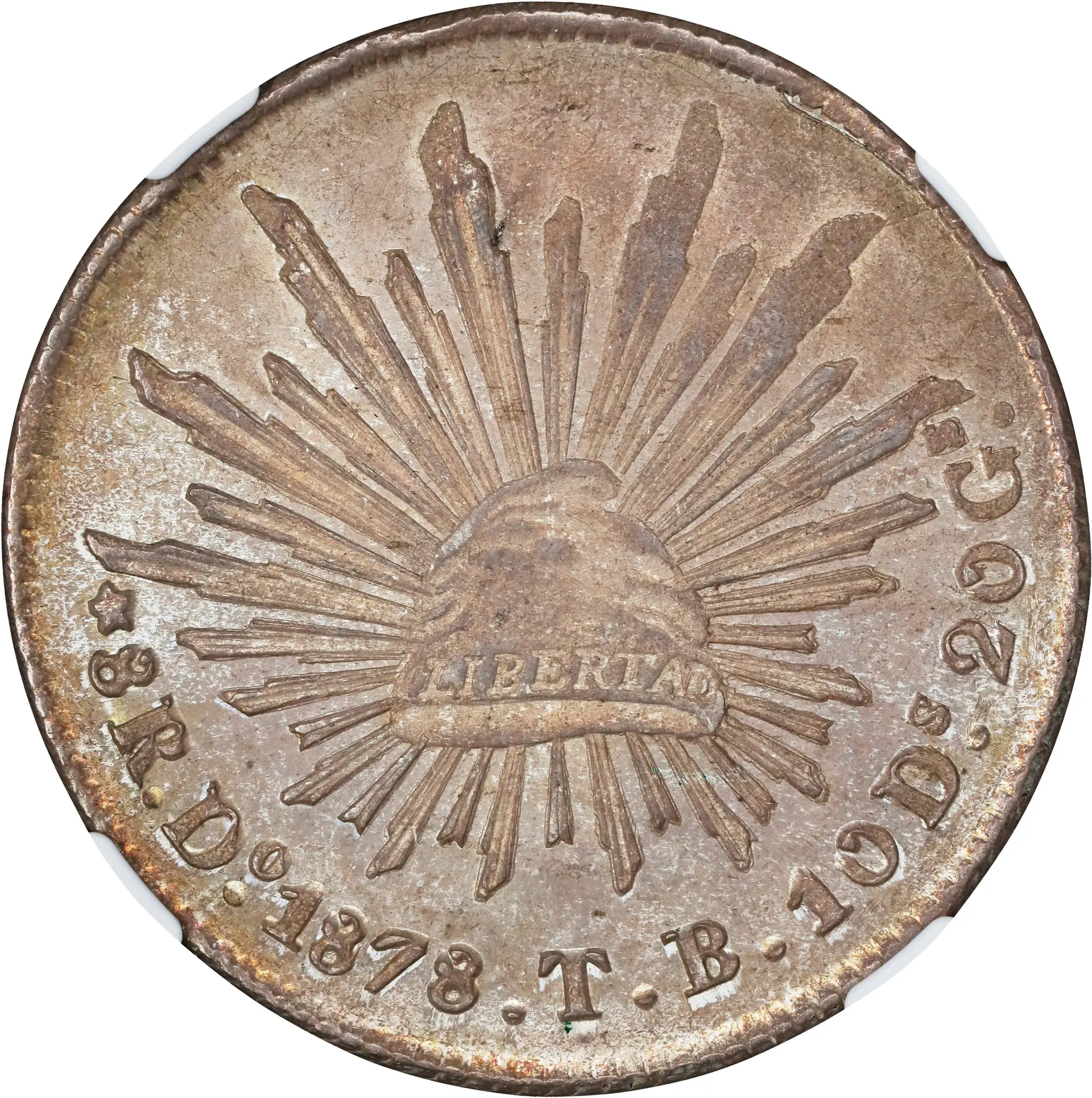 MEXICO. 8 Reales, 1878-Do TB. Durango Mint. NGC MS-62.