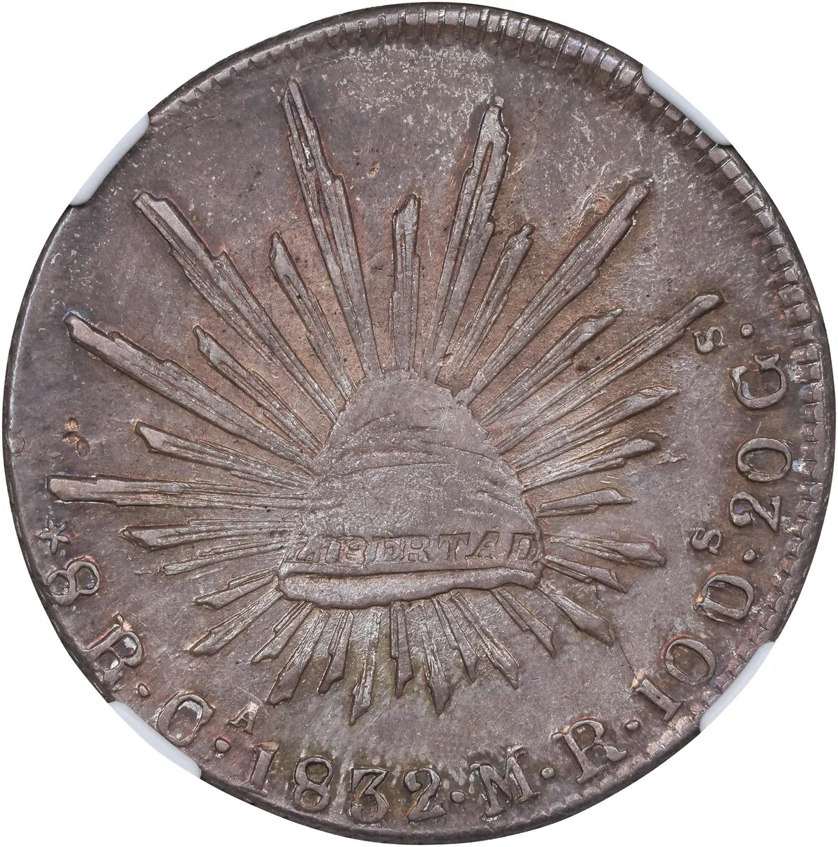 MEXICO. 8 Reales, 1832-Ca MR. Chihuahua Mint. NGC AU Details--Reverse