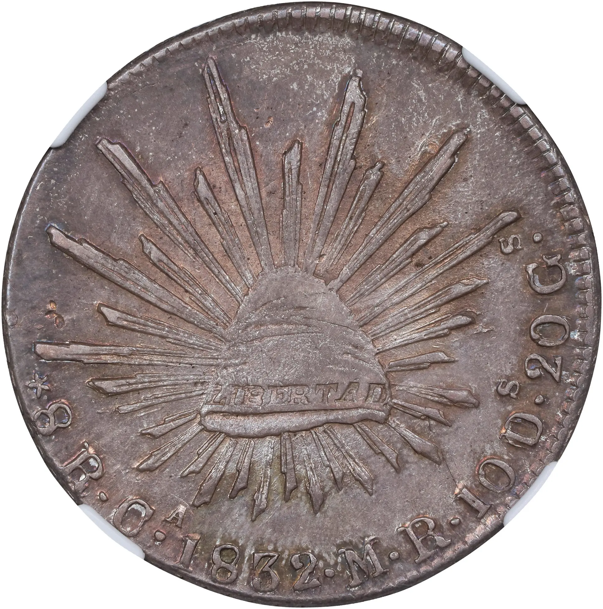 MEXICO. 8 Reales, 1832-Ca MR. Chihuahua Mint. NGC AU Details--Reverse