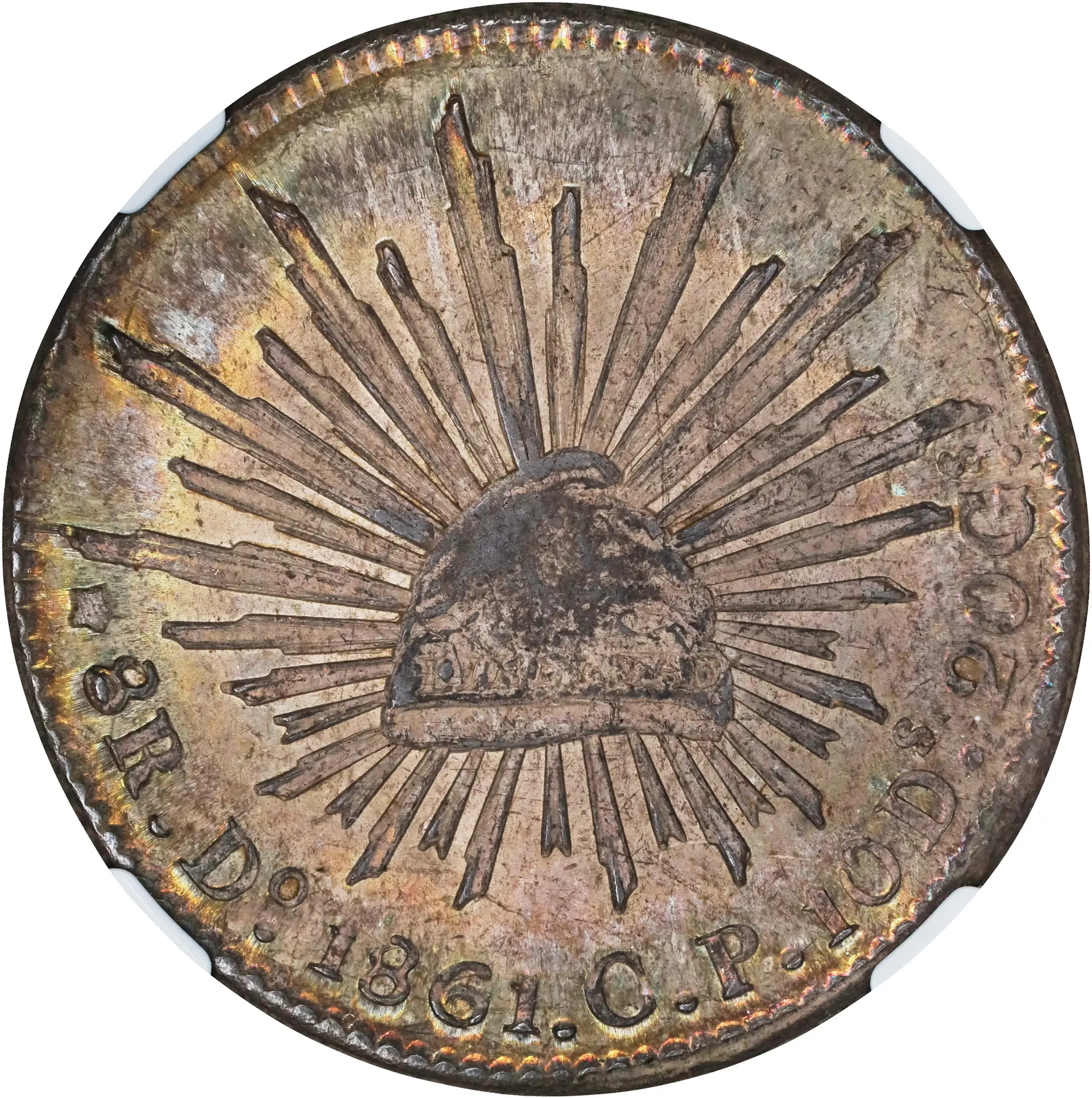 MEXICO. 8 Reales, 1861/51-Do CP. Durango Mint. NGC MS-63.