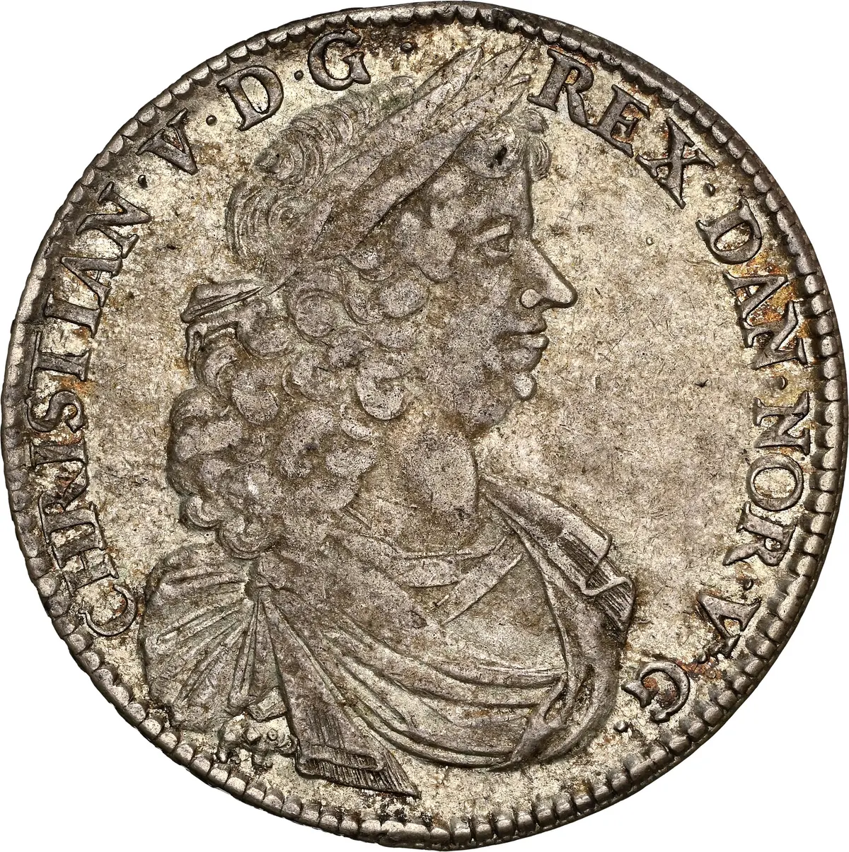 NORWAY. Speciedaler, 1692. Kongsberg Mint. Christian V. NGC AU-58.
