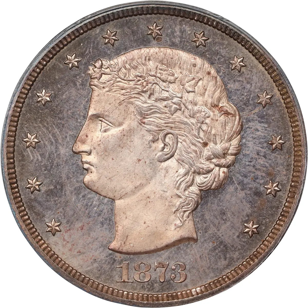 1873 Pattern Trade Dollar. Judd-1281, Pollock-1423. Rarity-4. Silver.