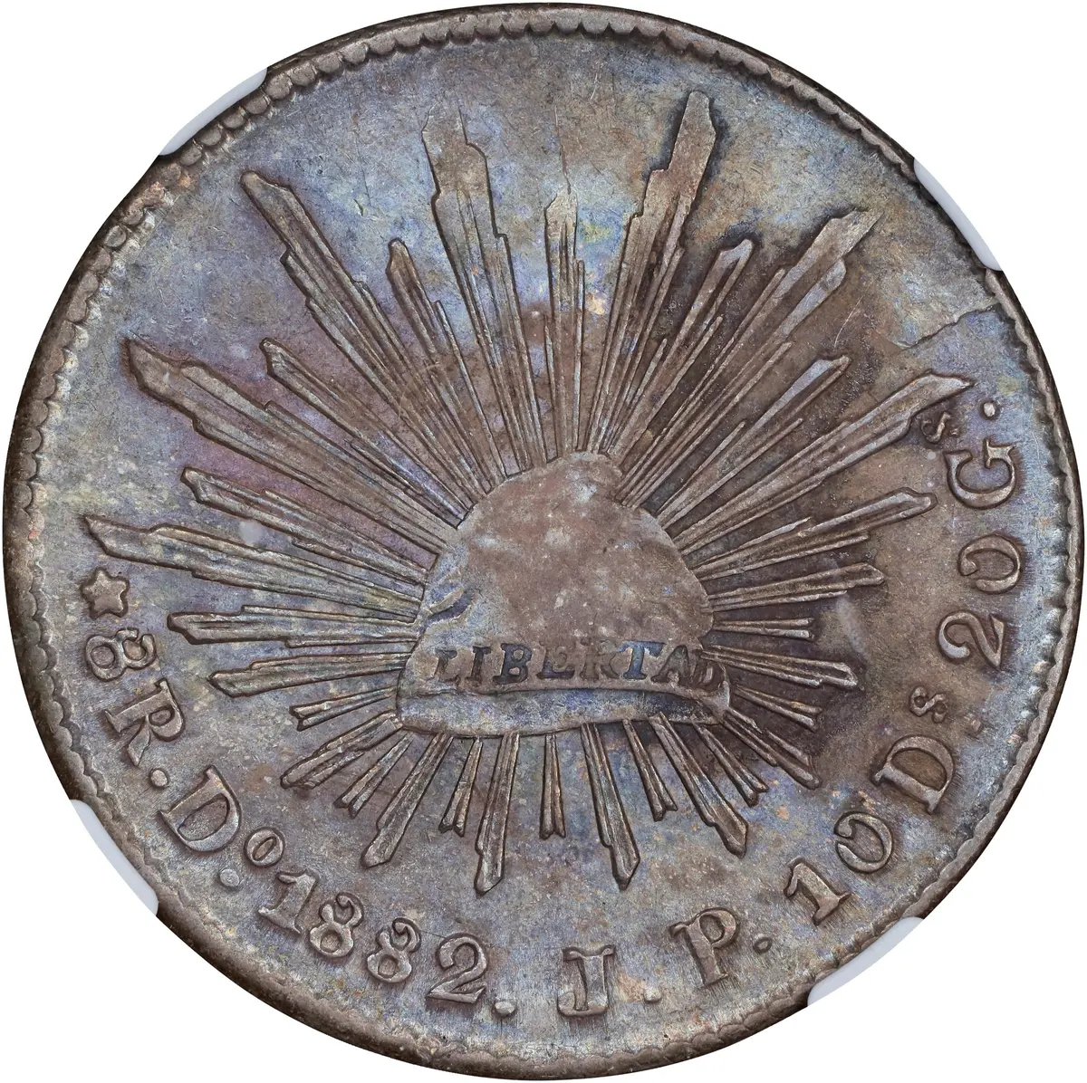 MEXICO. 8 Reales, 1882-Do JP. Durango Mint. NGC AU-58.
