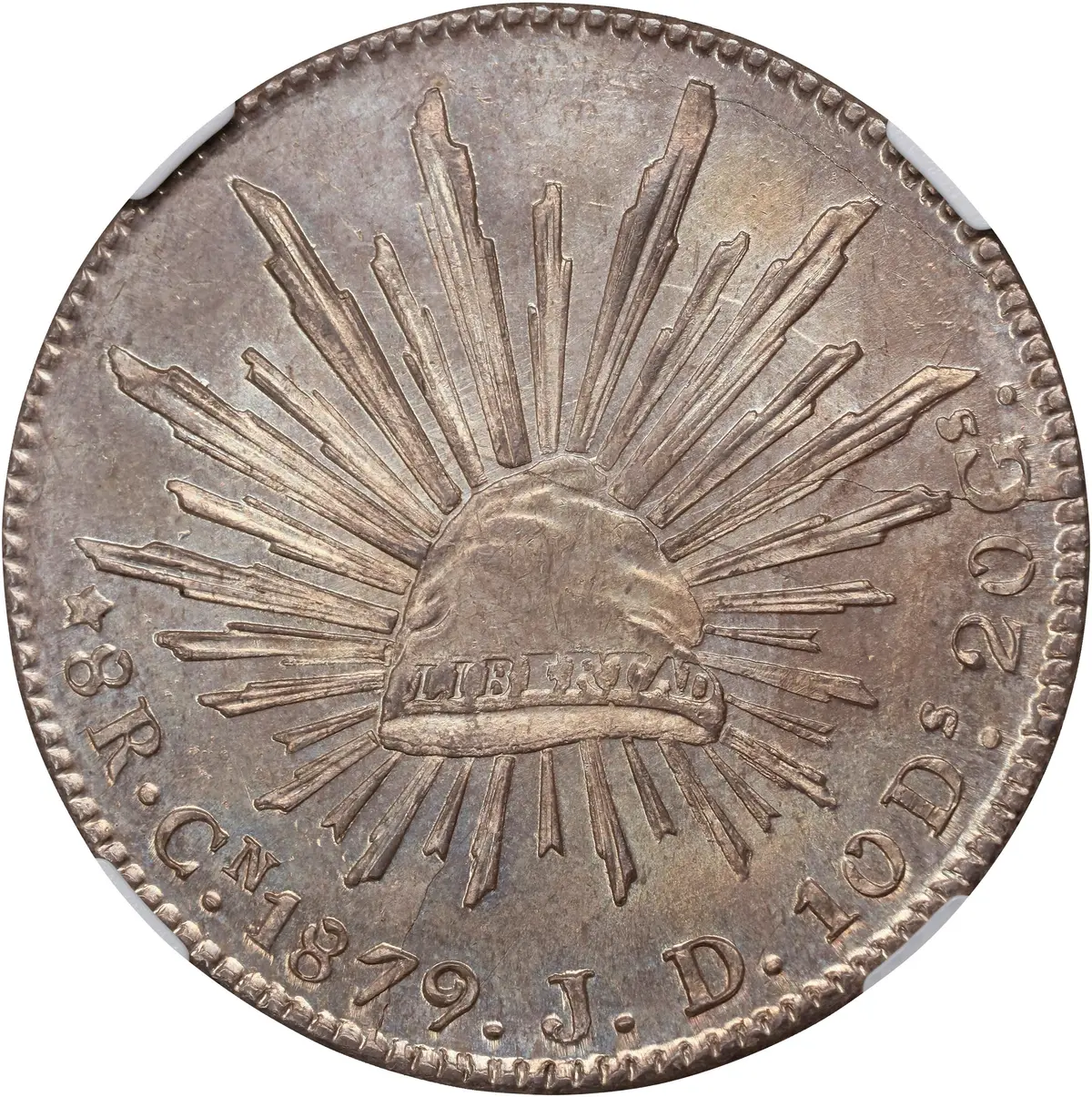 MEXICO. 8 Reales, 1879-Cn JD. Culiacan Mint. NGC MS-65.