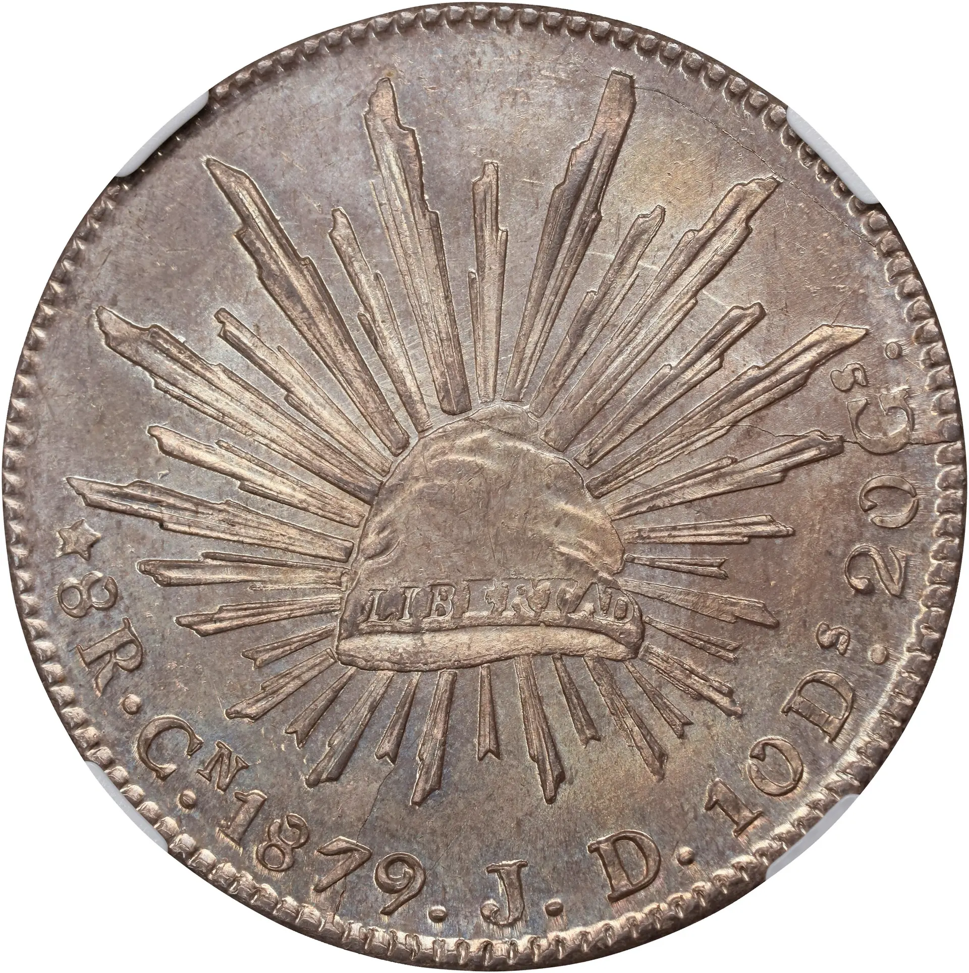 MEXICO. 8 Reales, 1879-Cn JD. Culiacan Mint. NGC MS-65.