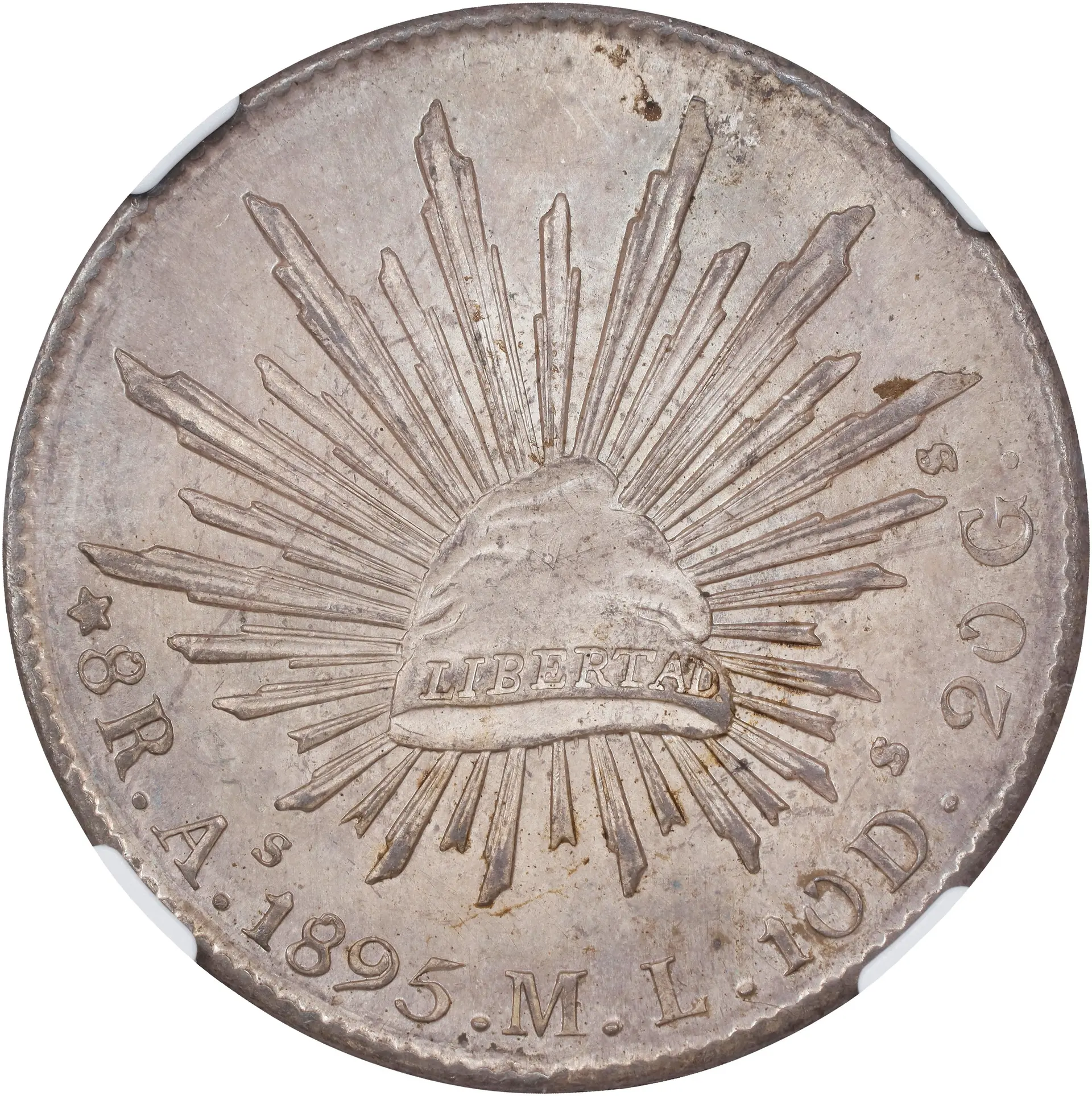 MEXICO. 8 Reales, 1895-As ML. Alamos Mint. NGC MS-62.