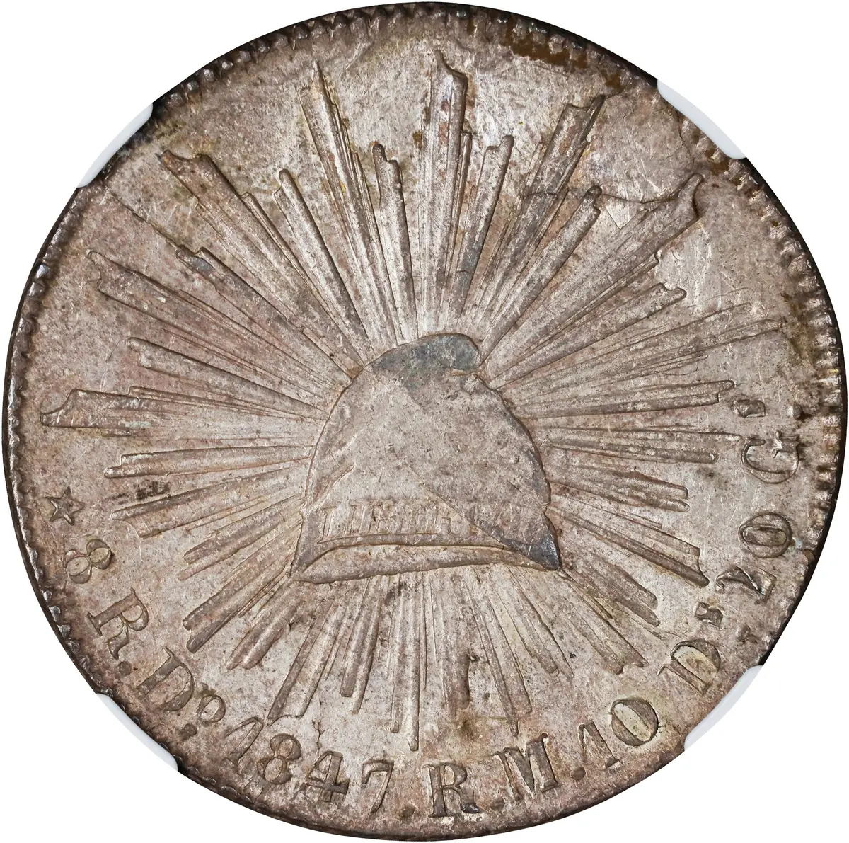MEXICO. 8 Reales, 1847-Do RM. Durango Mint. NGC AU-58.