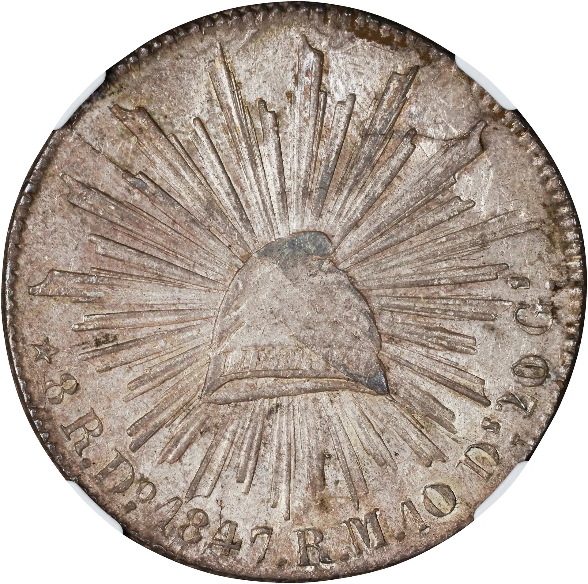 MEXICO. 8 Reales, 1847-Do RM. Durango Mint. NGC AU-58.