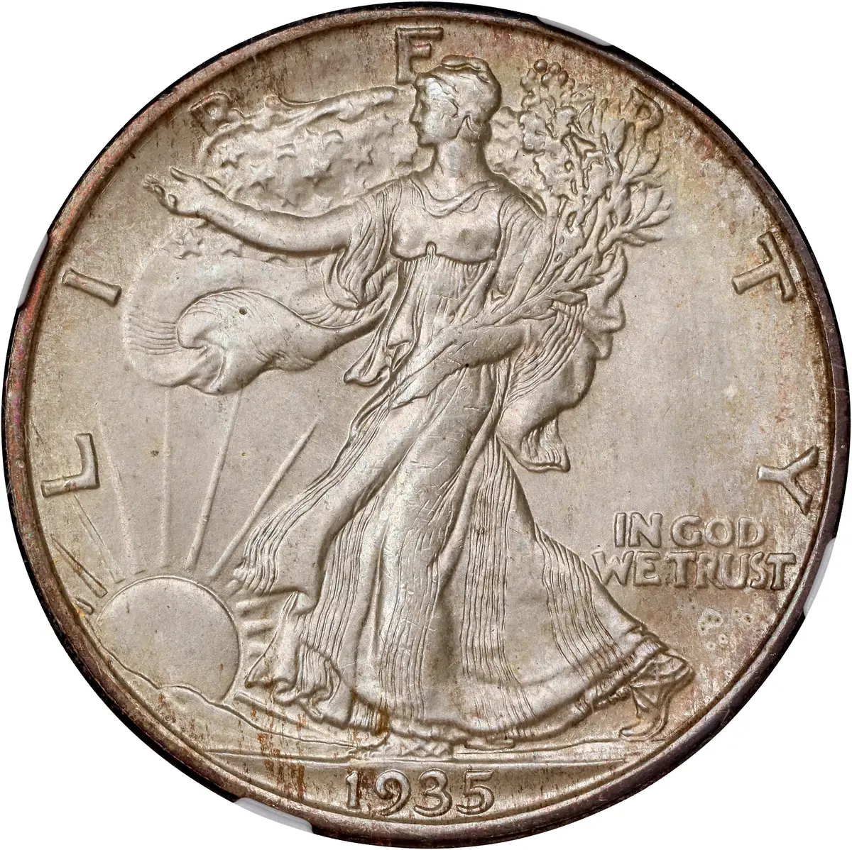 1935-S Walking Liberty Half Dollar. MS-67 (NGC).