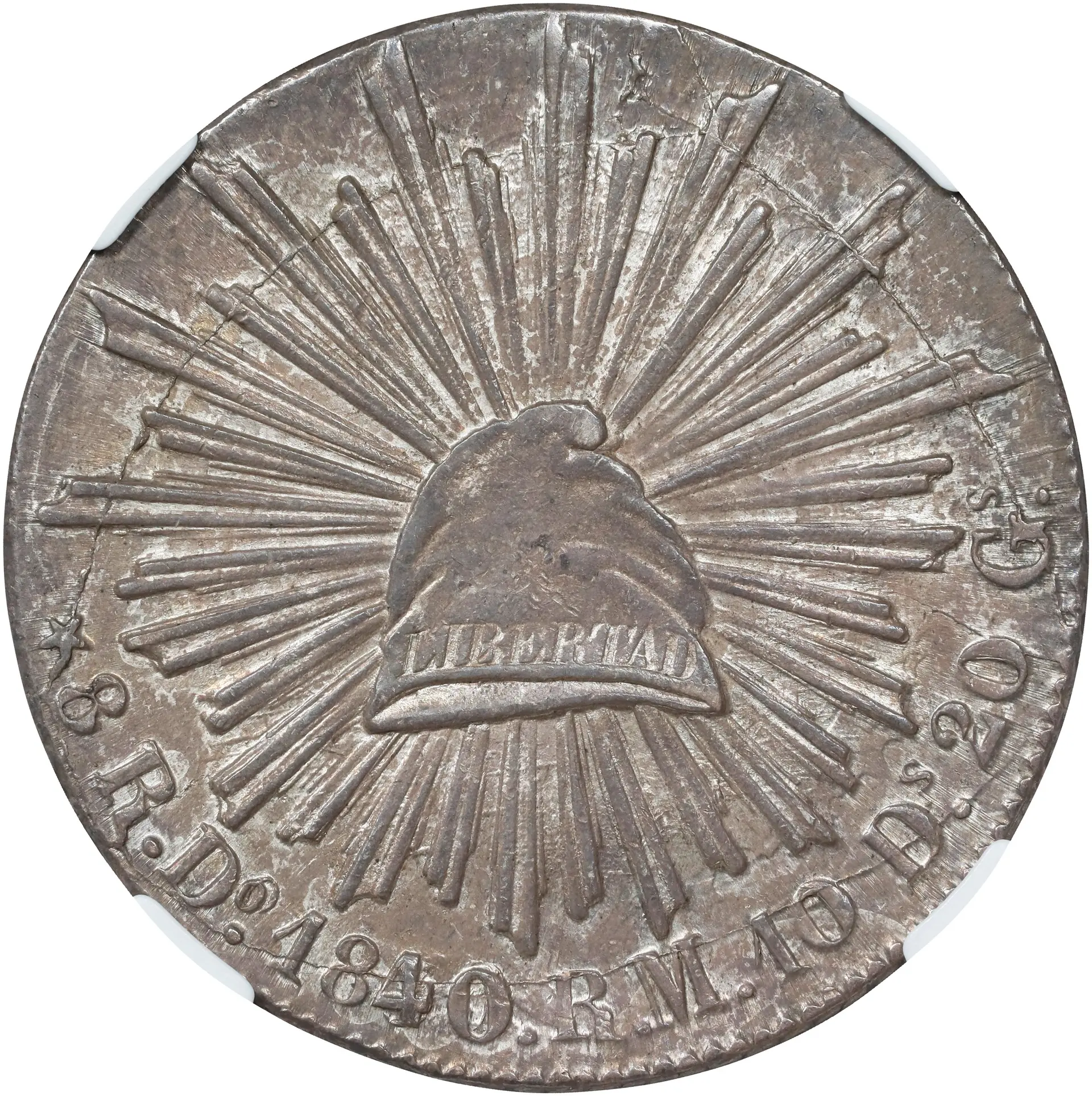 MEXICO. 8 Reales, 1840/39-Do RM/L. Durango Mint. NGC AU-58.