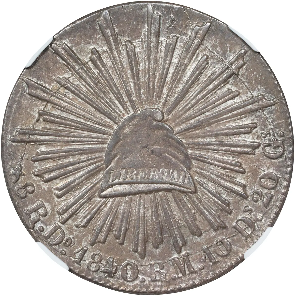 MEXICO. 8 Reales, 1840/39-Do RM/L. Durango Mint. NGC AU-58.