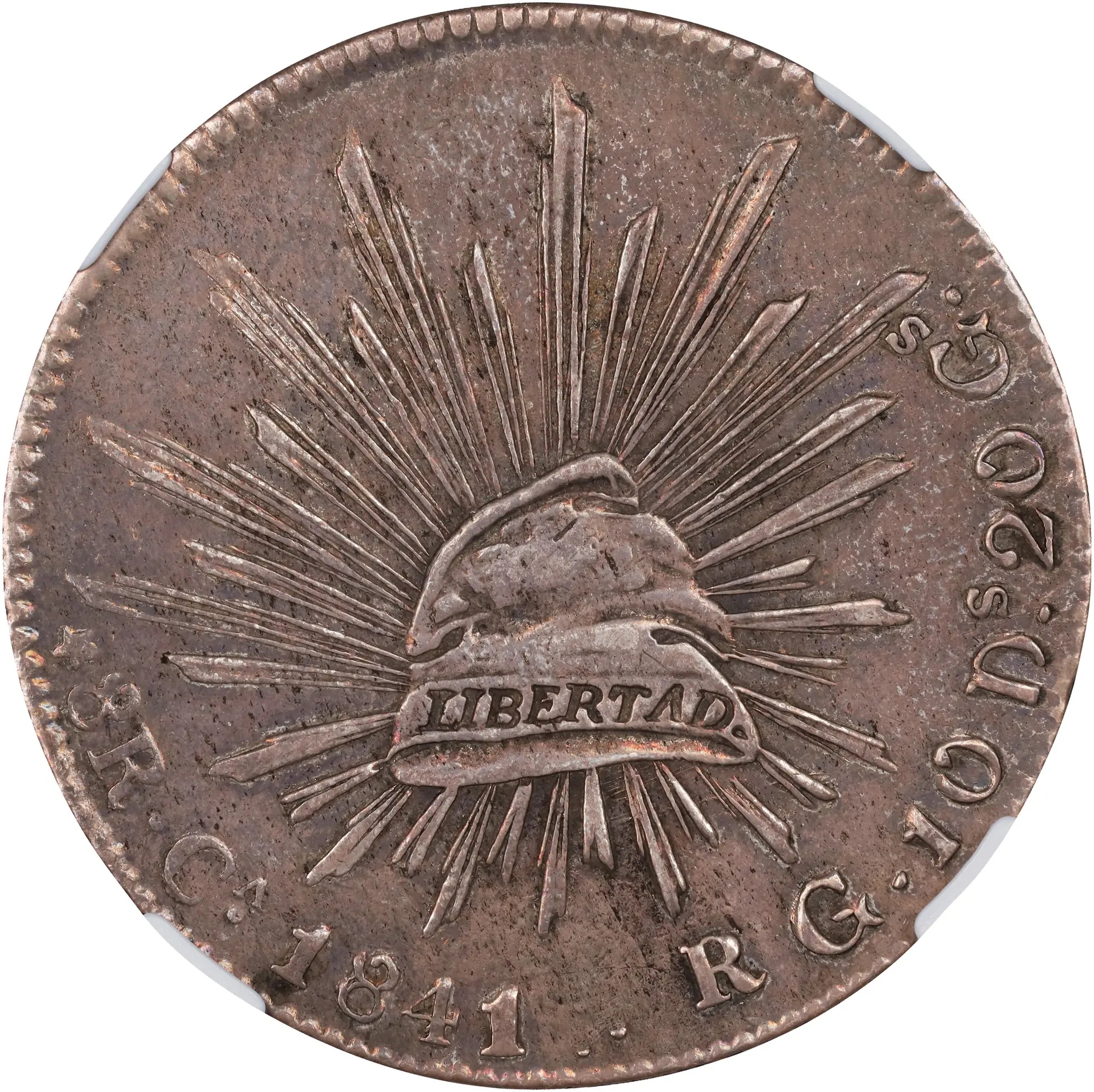 MEXICO. 8 Reales, 1841-Ca RG. Chihuahua Mint. NGC EF Details--Cleaned.