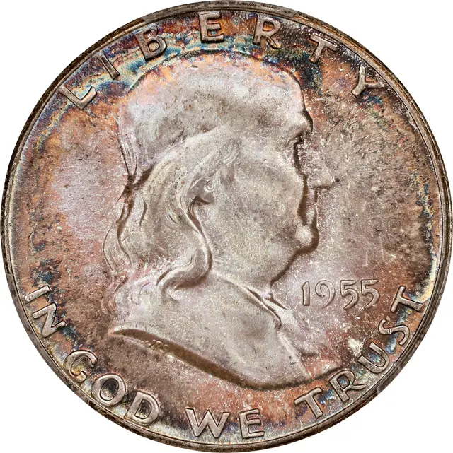 1955 Franklin Half Dollar. MS-67+ FBL (PCGS). CAC.