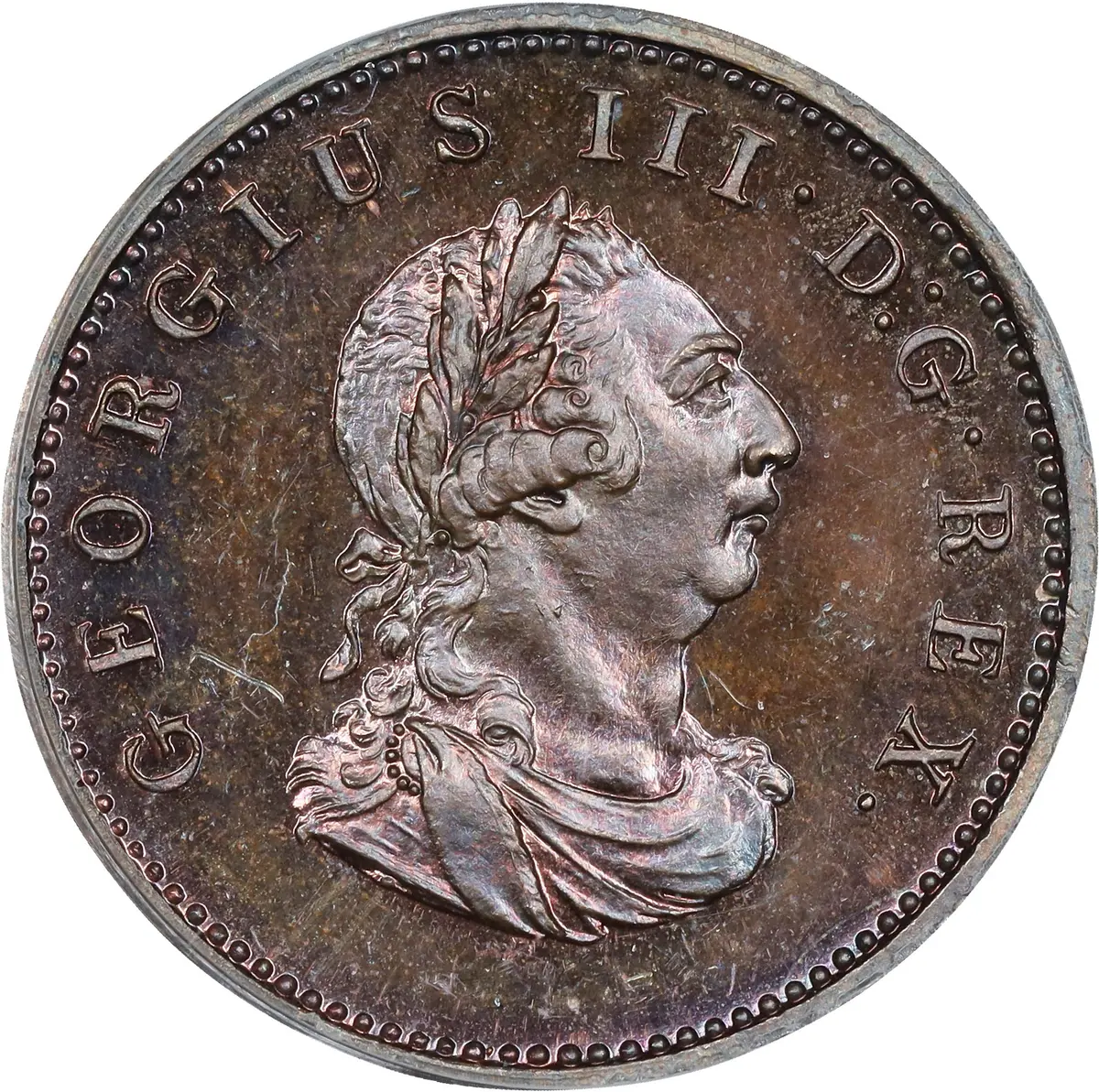 IRELAND. Farthing, 1806. Birmingham (Soho) Mint. George III. PCGS