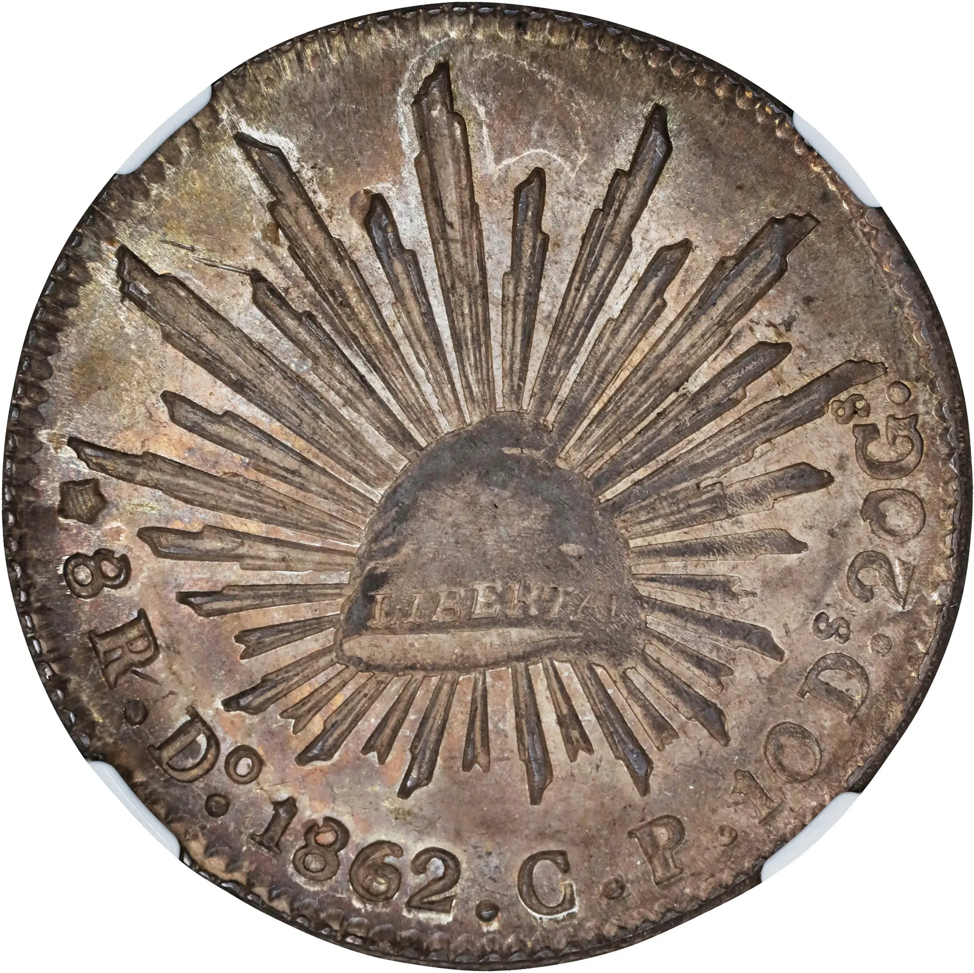 MEXICO. 8 Reales, 1862/52-Do CP. Durango Mint. NGC MS-63.