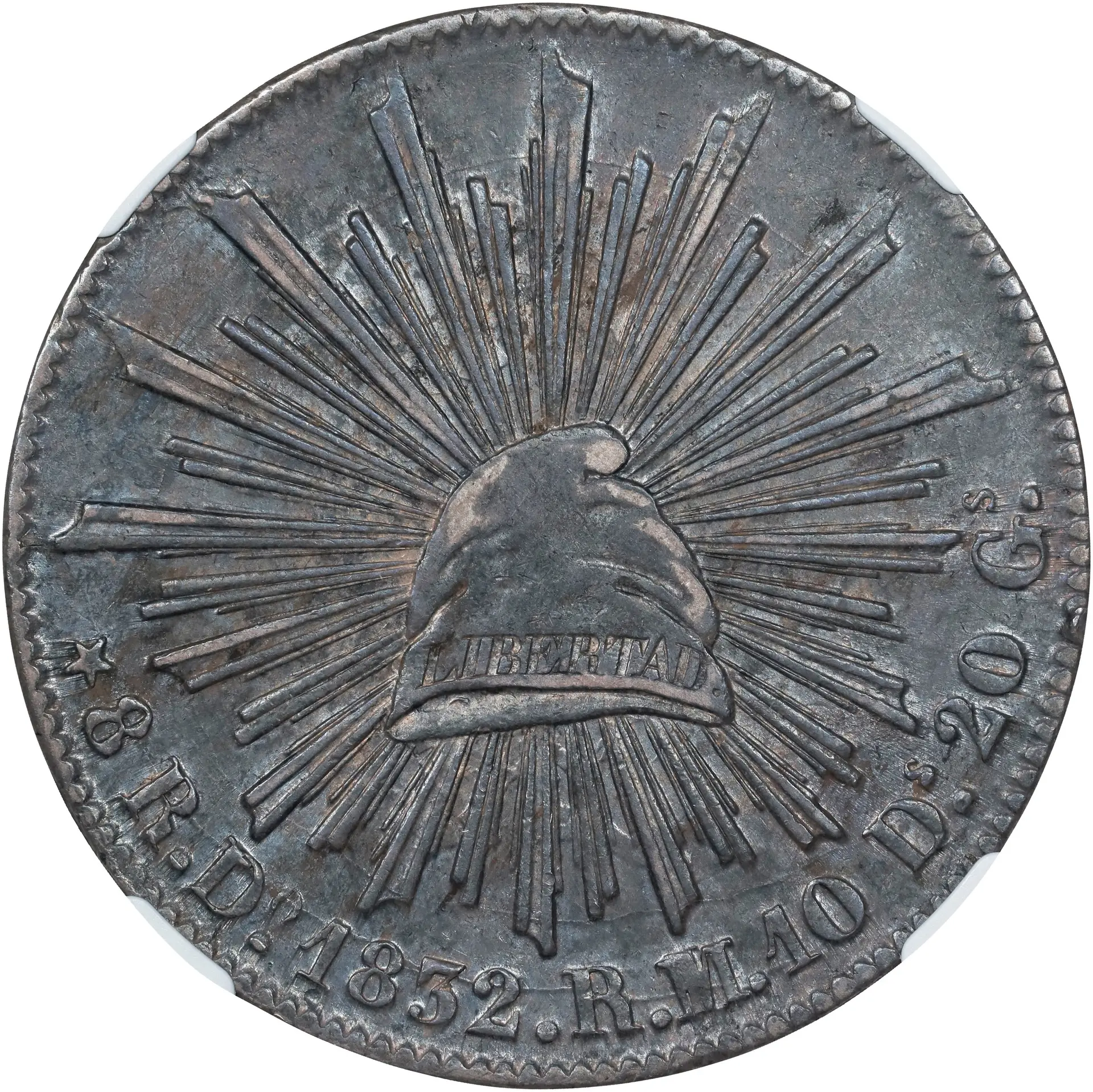 MEXICO. 8 Reales, 1832-Do RM/L. Durango Mint. NGC AU-53.