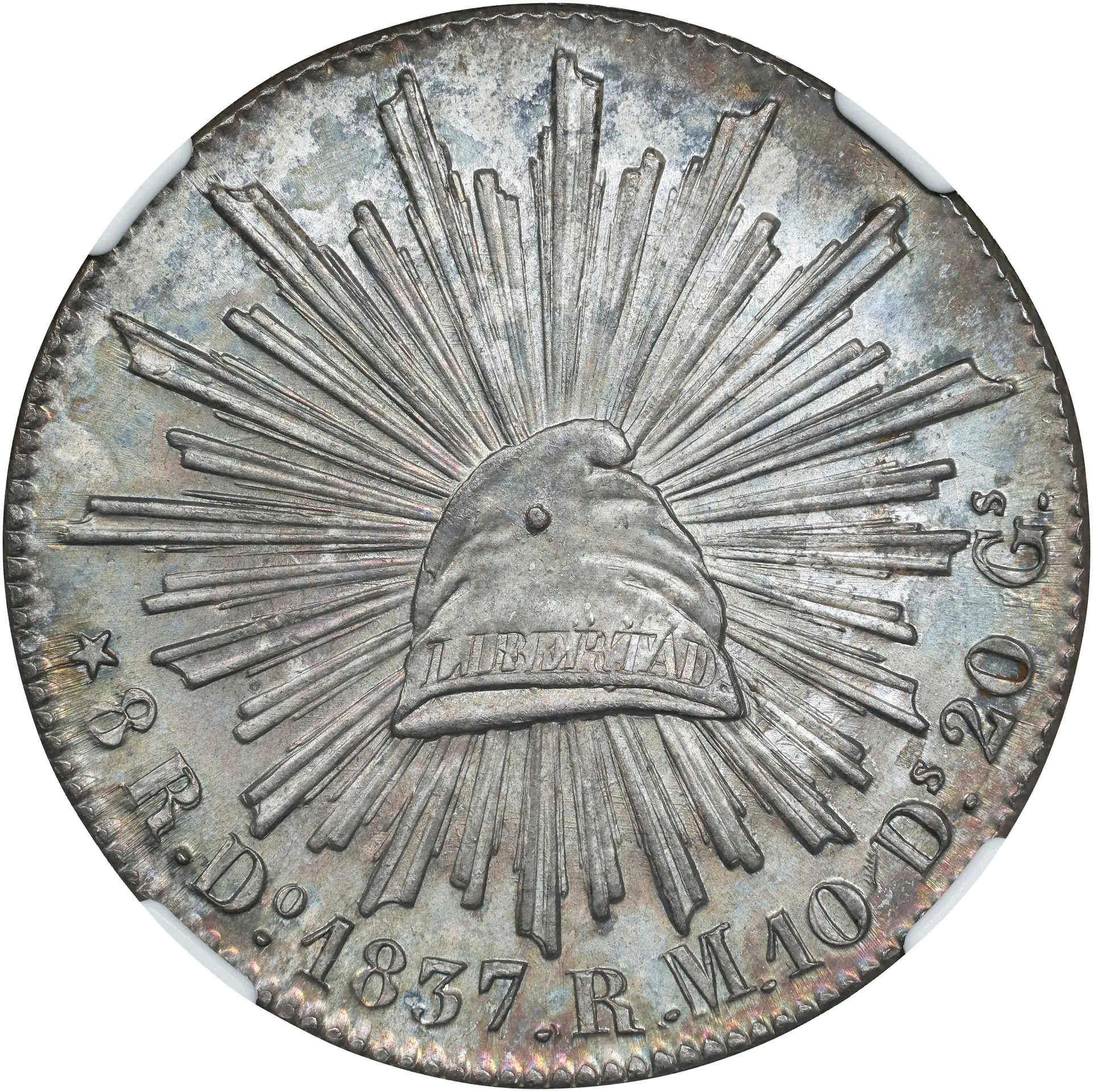 MEXICO. 8 Reales, 1837-Do RM. Durango Mint. NGC MS-62.