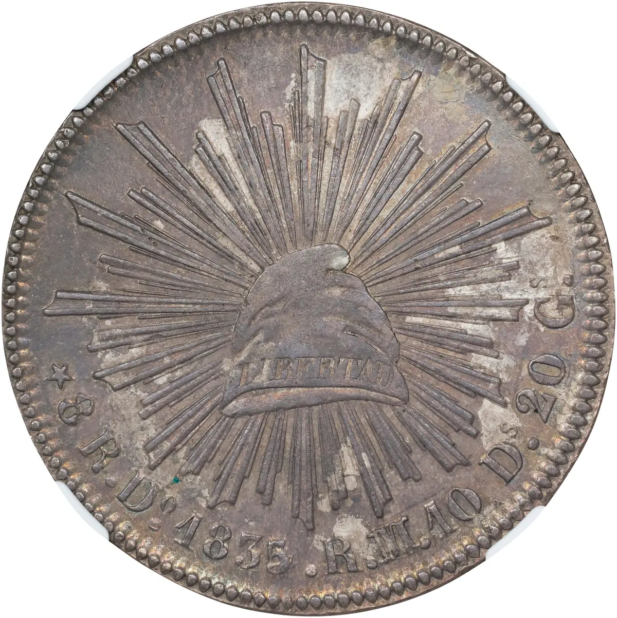 MEXICO. 8 Reales, 1835/4-Do RM/L. Durango Mint. NGC AU-55.