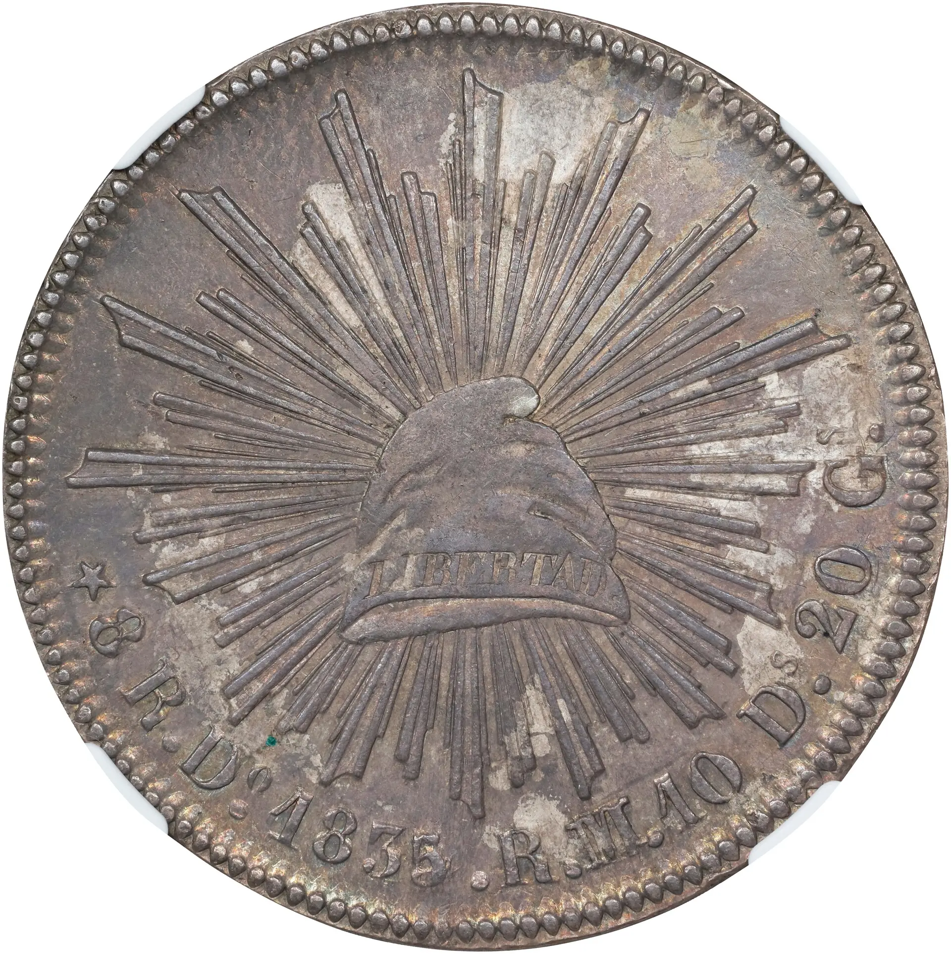 MEXICO. 8 Reales, 1835/4-Do RM/L. Durango Mint. NGC AU-55.