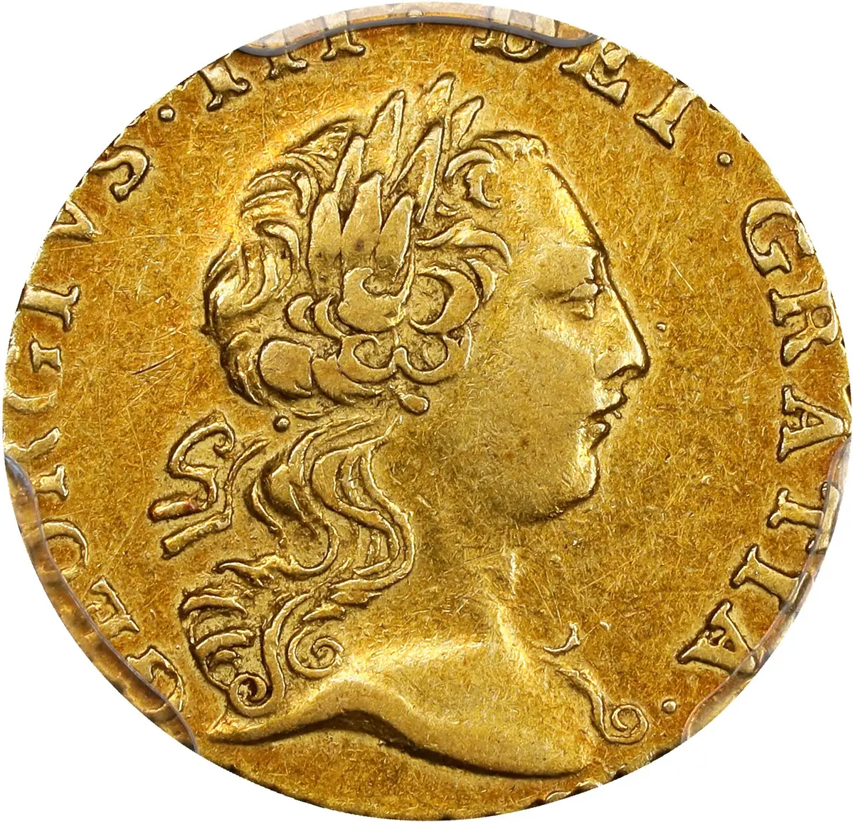 GREAT BRITAIN. 1/4 Guinea, 1762. London Mint. George III. PCGS AU-50.