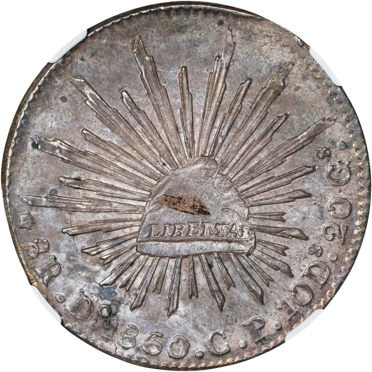 MEXICO. 8 Reales, 1860/50-Do CP. Durango Mint. NGC MS-62.
