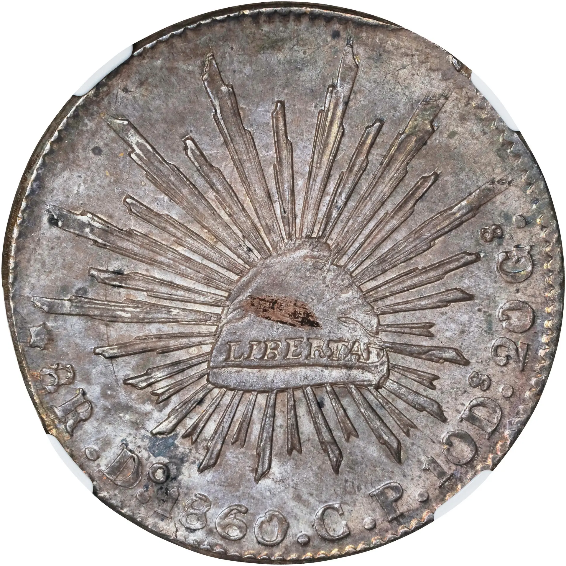 MEXICO. 8 Reales, 1860/50-Do CP. Durango Mint. NGC MS-62.