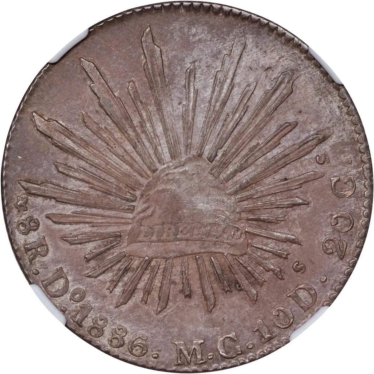 MEXICO. 8 Reales, 1886-Do MC. Durango Mint. NGC MS-63.