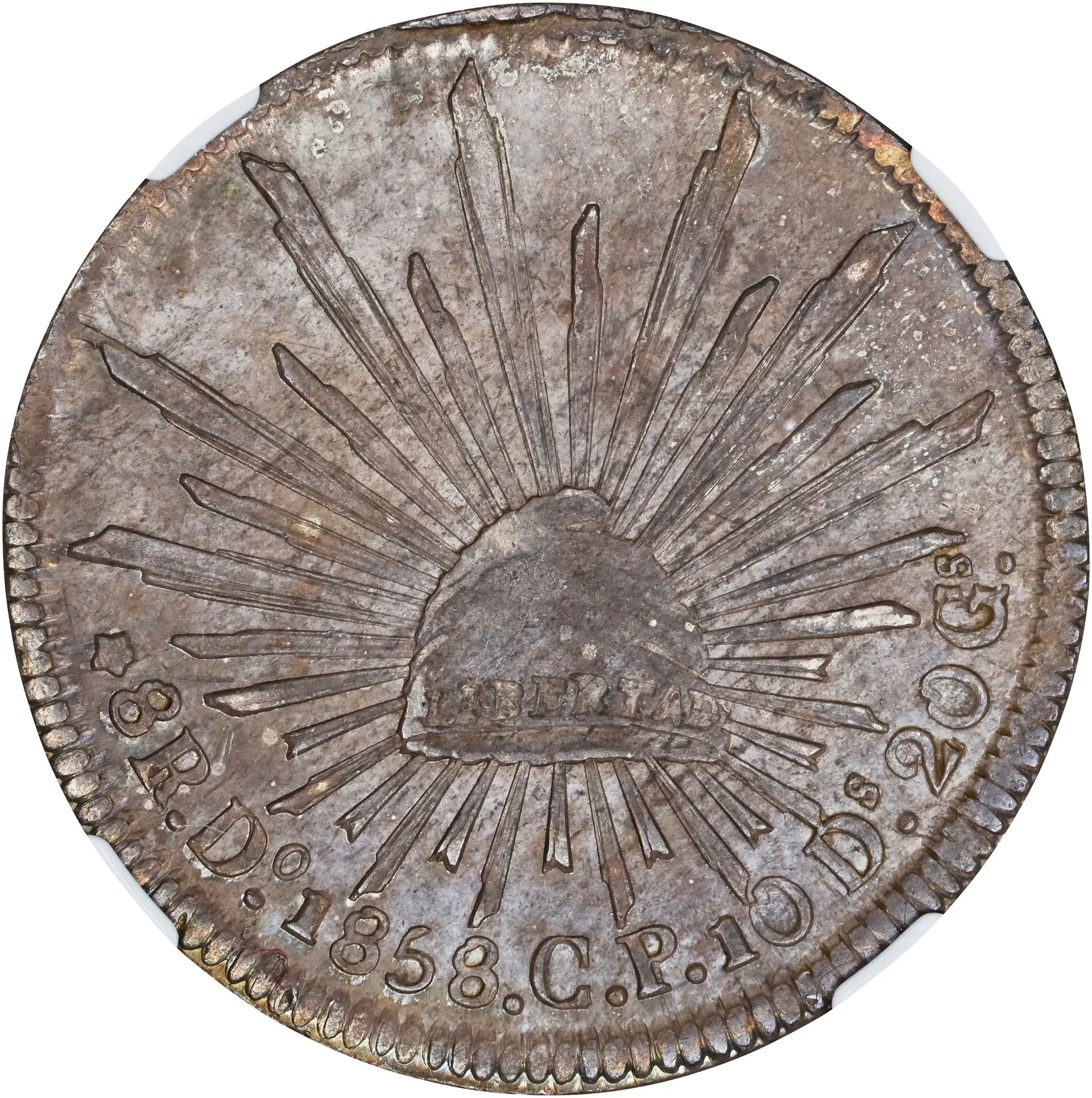 MEXICO. 8 Reales, 1858-Do CP. Durango Mint. NGC MS-63.