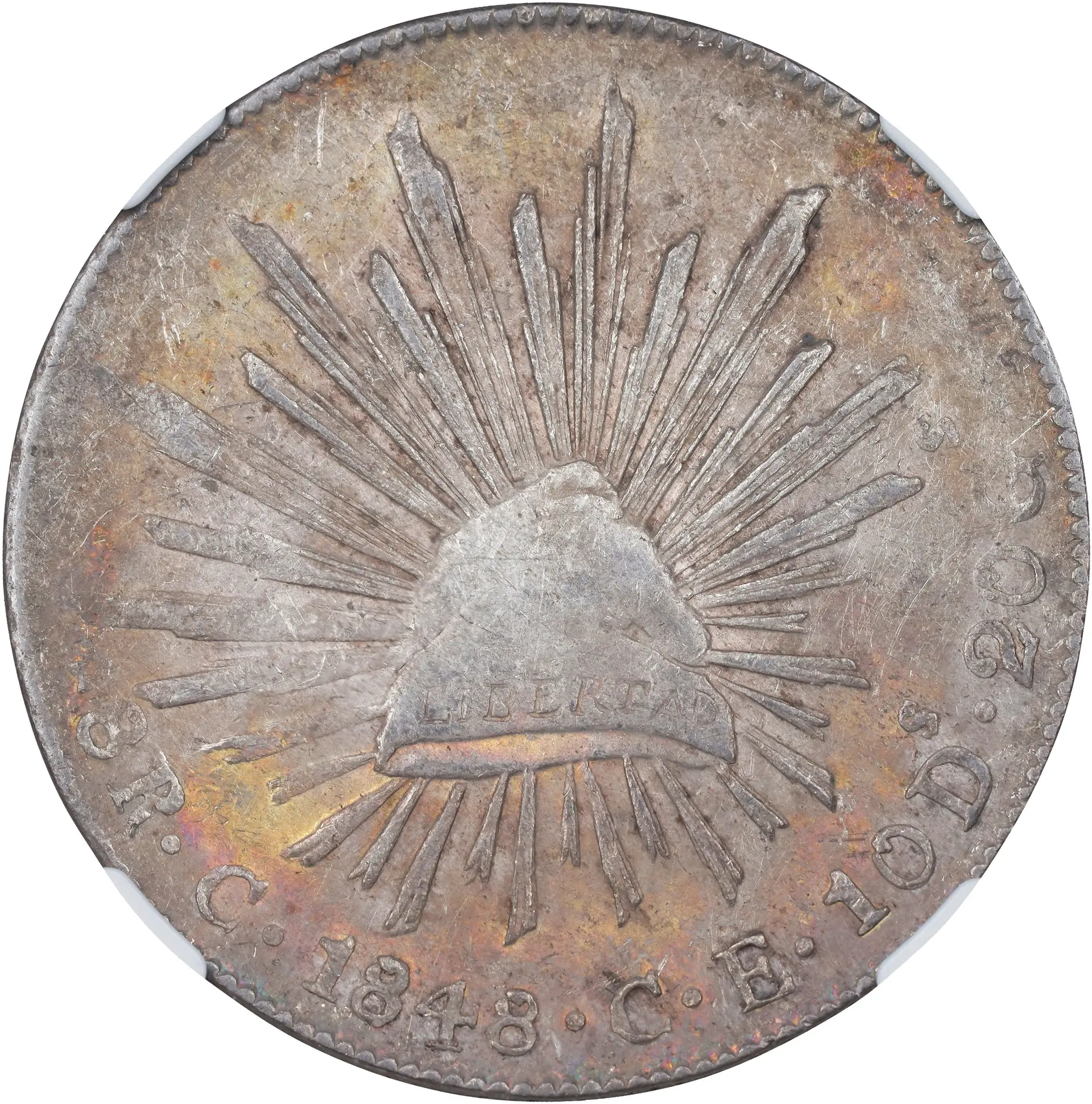 MEXICO. 8 Reales, 1848-C CE. Culiacan Mint. NGC EF Details--Cleaned.
