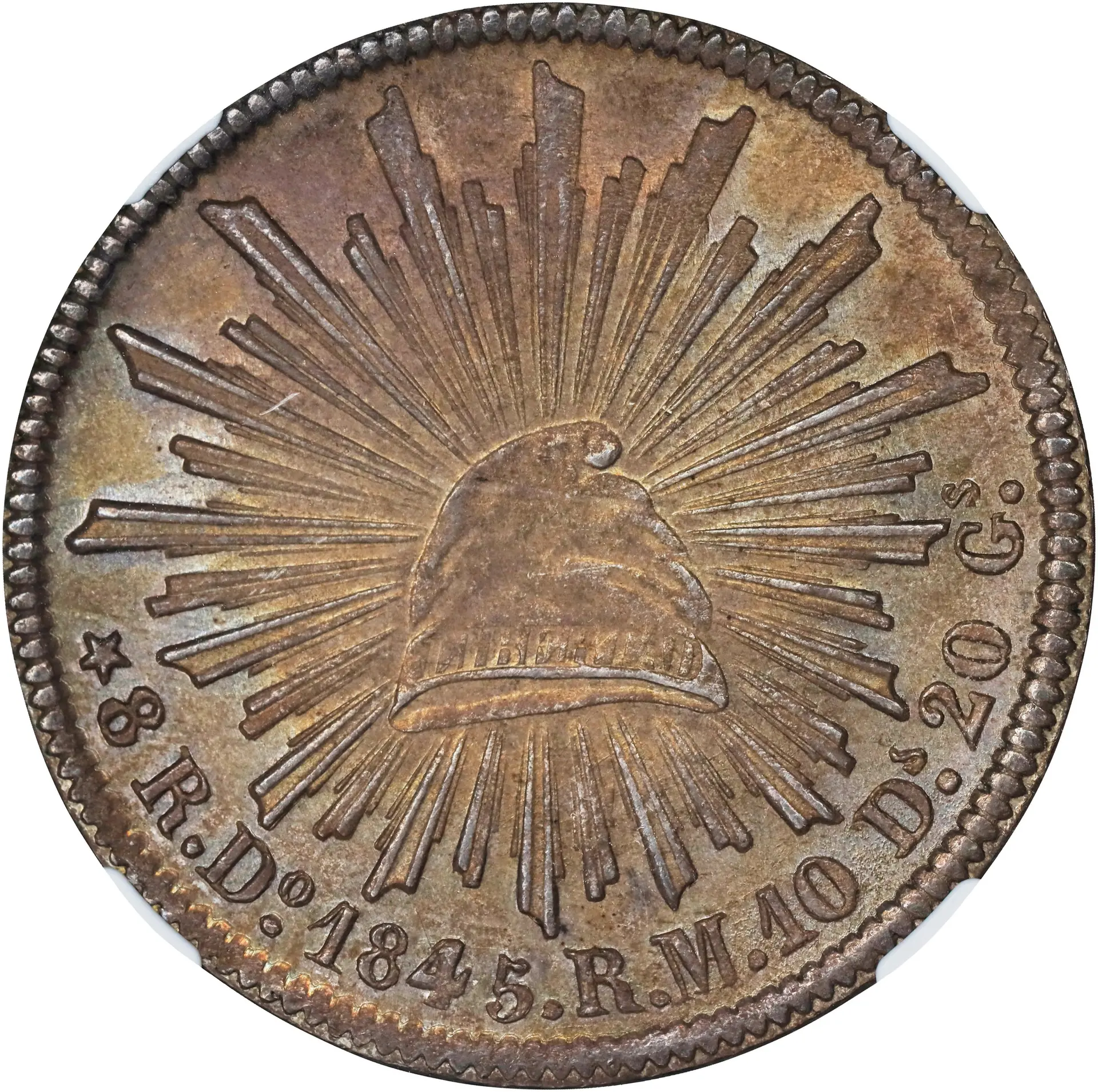 MEXICO. 8 Reales, 1845-Do RM. Durango Mint. NGC MS-62.