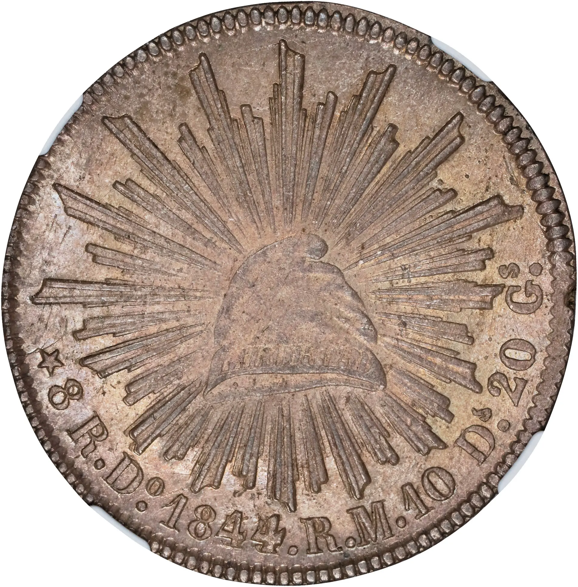 MEXICO. 8 Reales, 1844/35-Do RM. Durango Mint. NGC Unc Details--Reverse