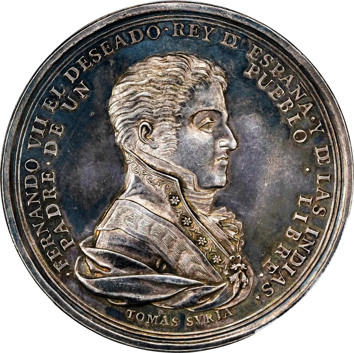 MEXICO. Silver Proclamation Medal, 1808. Mexico City Mint. PCGS Genuine--Edge