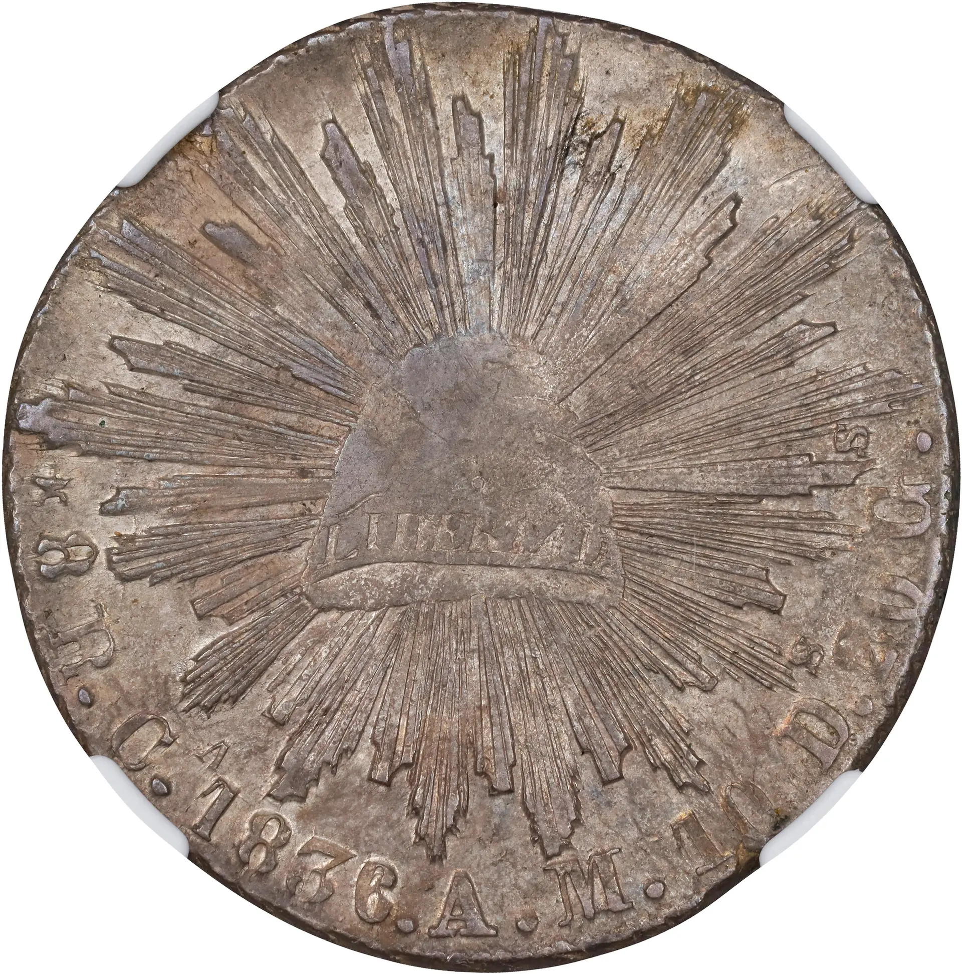 MEXICO. 8 Reales, 1836-Ca AM. Chihuahua Mint. NGC AU-55.