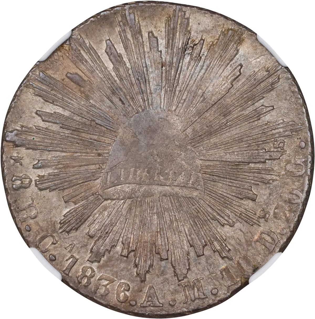 MEXICO. 8 Reales, 1836-Ca AM. Chihuahua Mint. NGC AU-55.