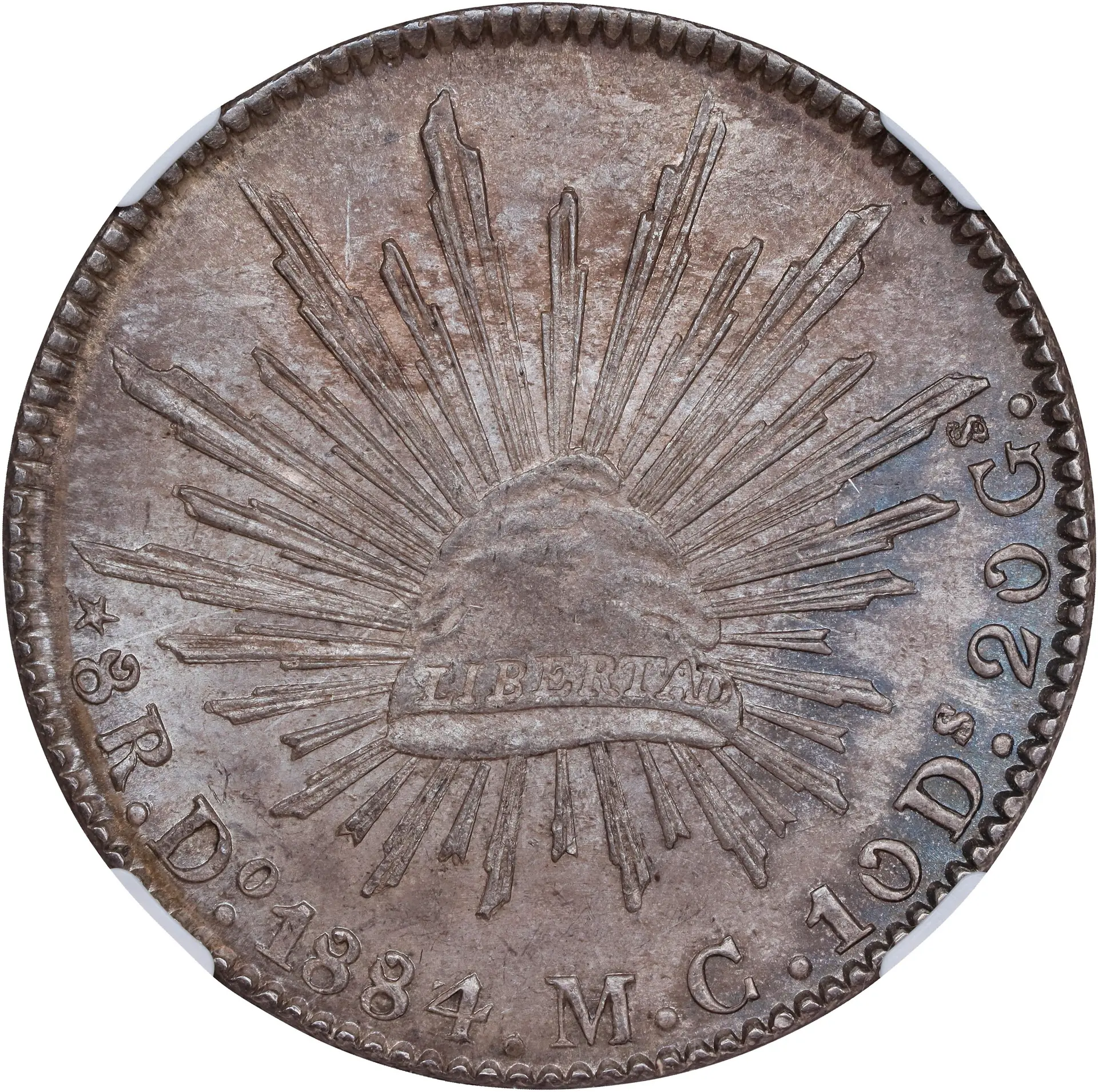 MEXICO. 8 Reales, 1884/3-Do MC. Durango Mint. NGC MS-63.