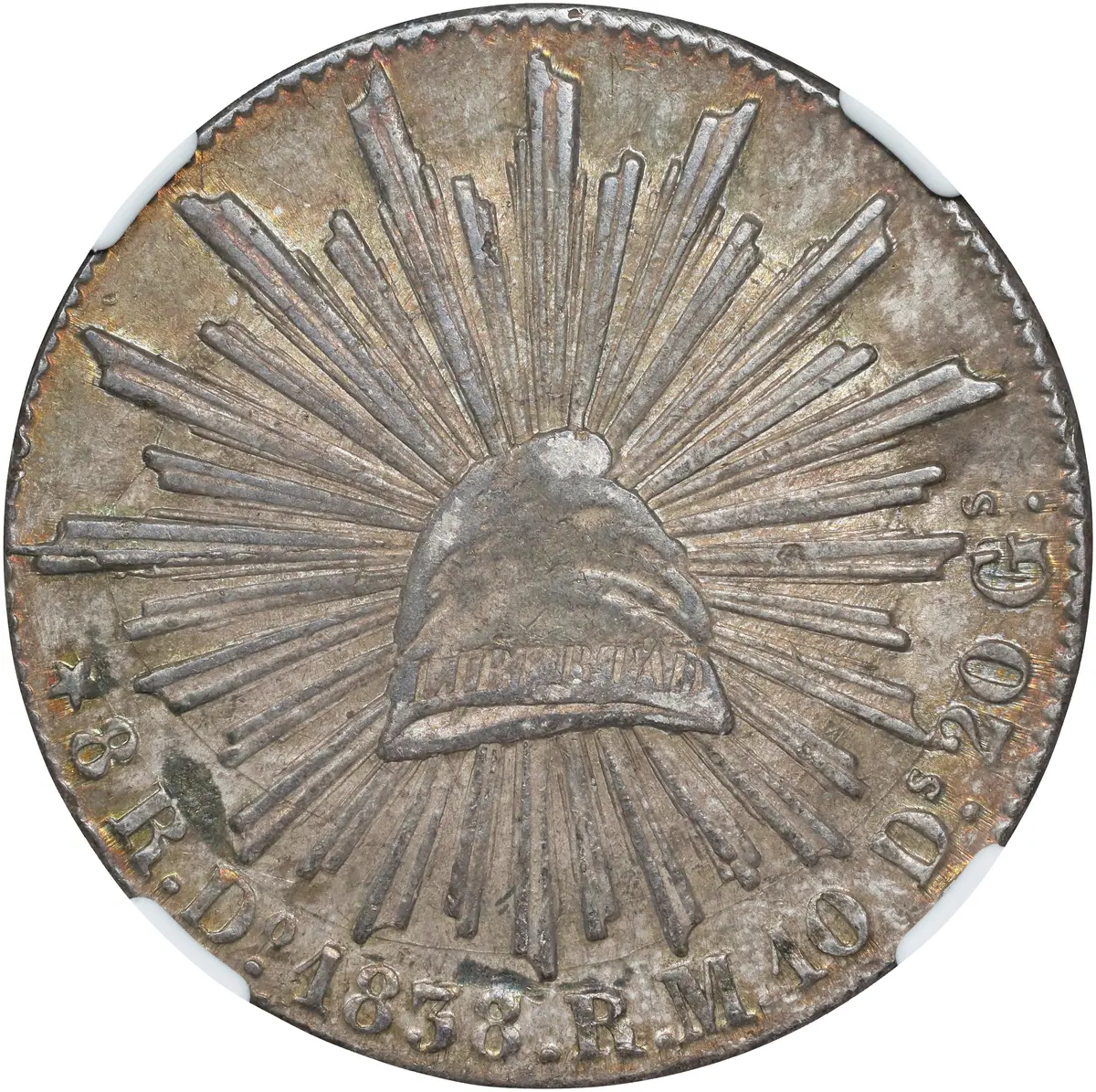 MEXICO. 8 Reales, 1838-Do RM. Durango Mint. NGC AU-55.