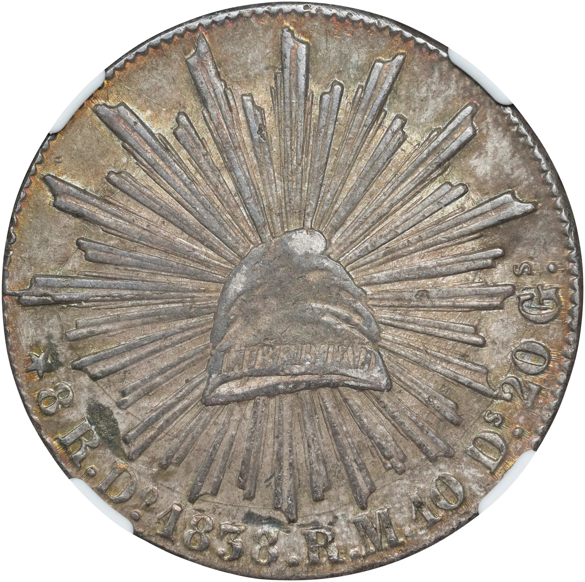 MEXICO. 8 Reales, 1838-Do RM. Durango Mint. NGC AU-55.