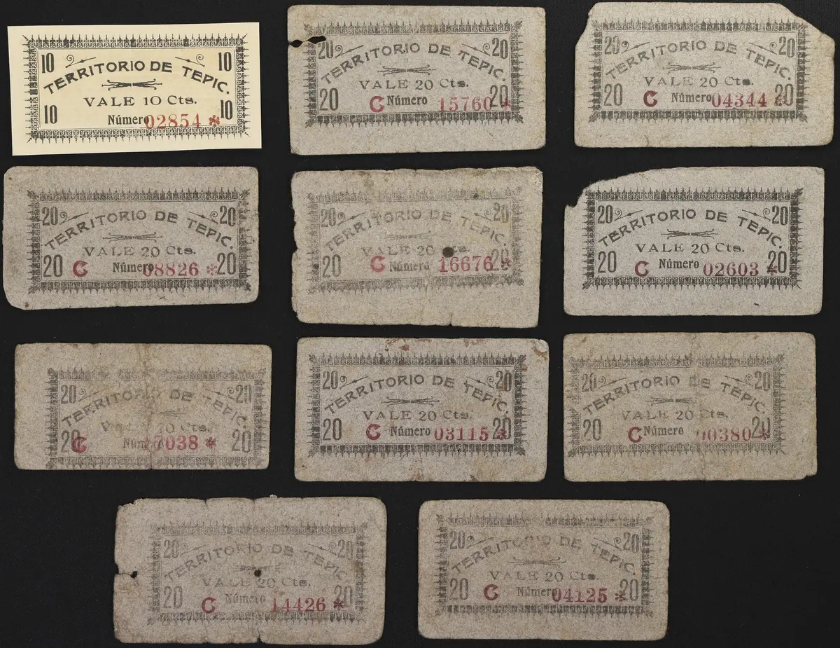 MEXICO--REVOLUTIONARY. Lot of (11). Administration de Rentas del Territorio