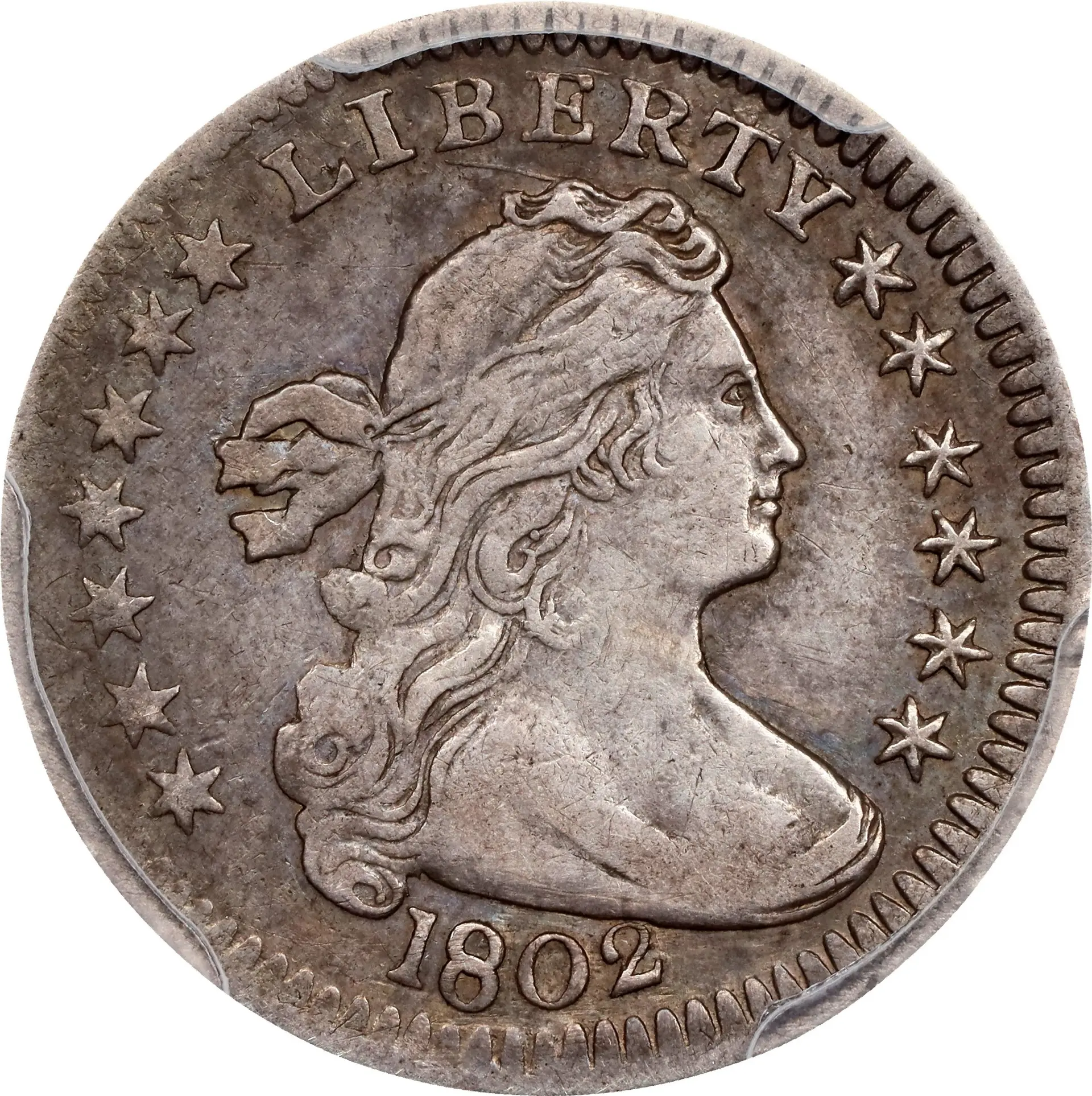 1802 Draped Bust Half Dime. LM-1, V-1. Rarity-5. EF-45 (PCGS).