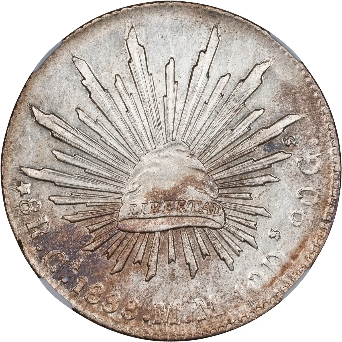 MEXICO. 8 Reales, 1888-Ca MM. Chihuahua Mint. NGC Unc Details--Cleaned.