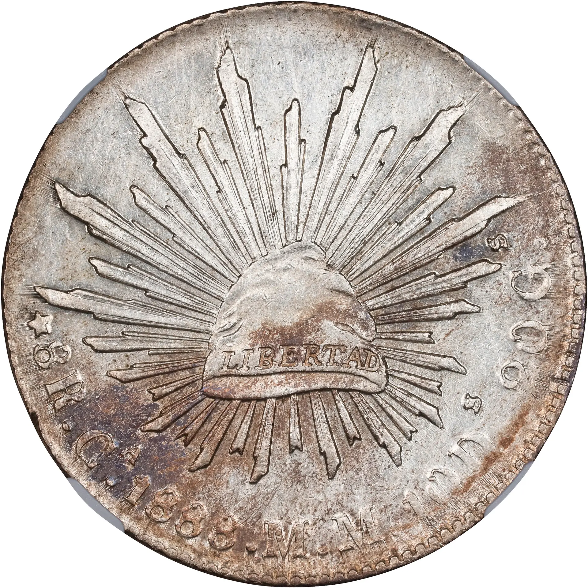 MEXICO. 8 Reales, 1888-Ca MM. Chihuahua Mint. NGC Unc Details--Cleaned.