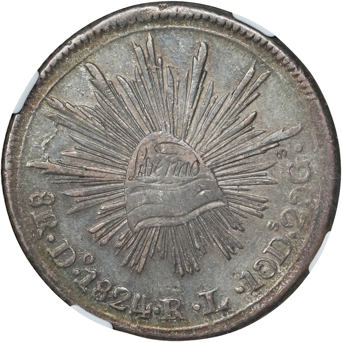 MEXICO. "Hookneck" 8 Reales, 1824-Do RL. Durango Mint. NGC AU Details--Cleaned.