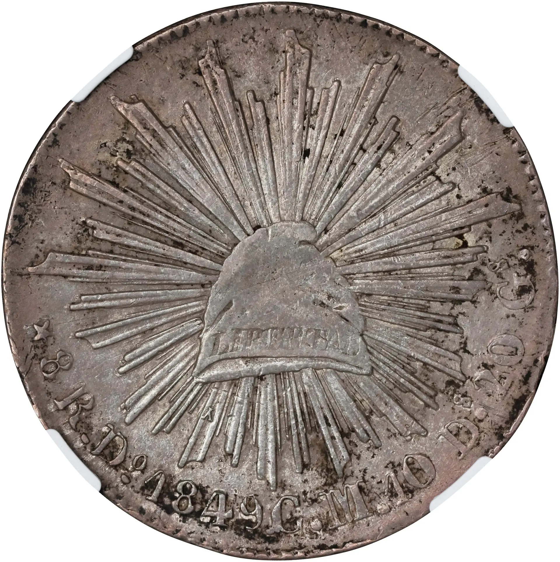 MEXICO. 8 Reales, 1849-Do CM. Durango Mint. NGC AU Details--Cleaned.