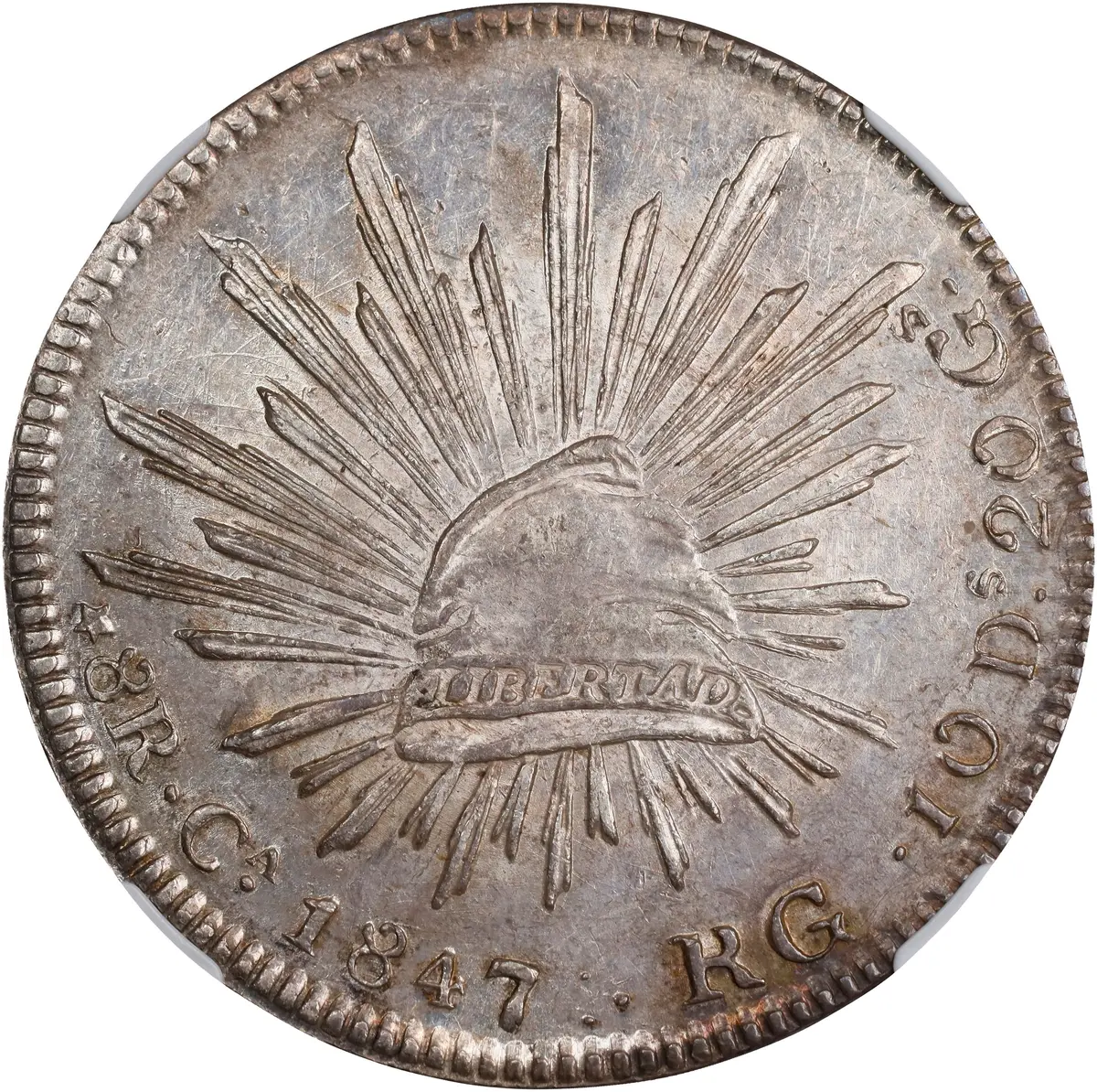 MEXICO. 8 Reales, 1847-Ca RG. Chihuahua Mint. NGC MS-62.