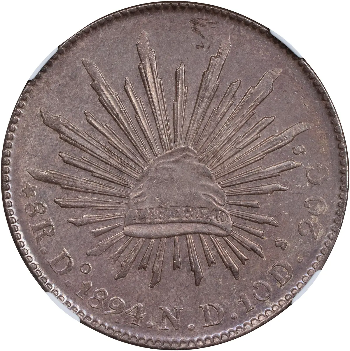 MEXICO. 8 Reales, 1894-Do ND. Durango Mint. NGC MS-62.