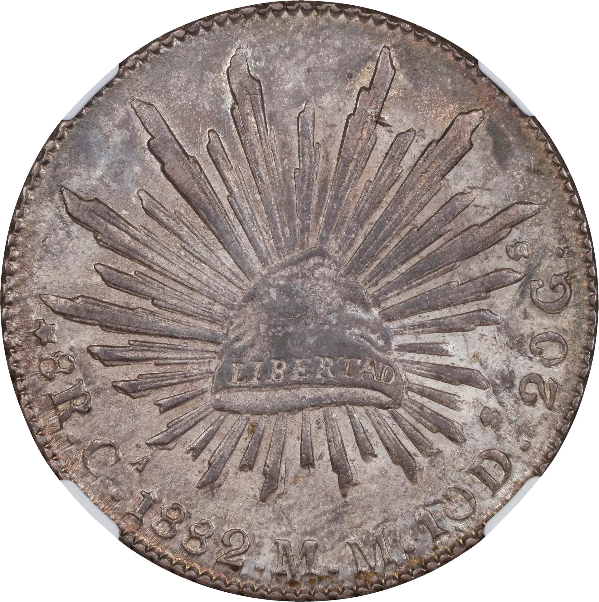 MEXICO. 8 Reales, 1882-Ca MM. Chihuahua Mint. NGC MS-61.