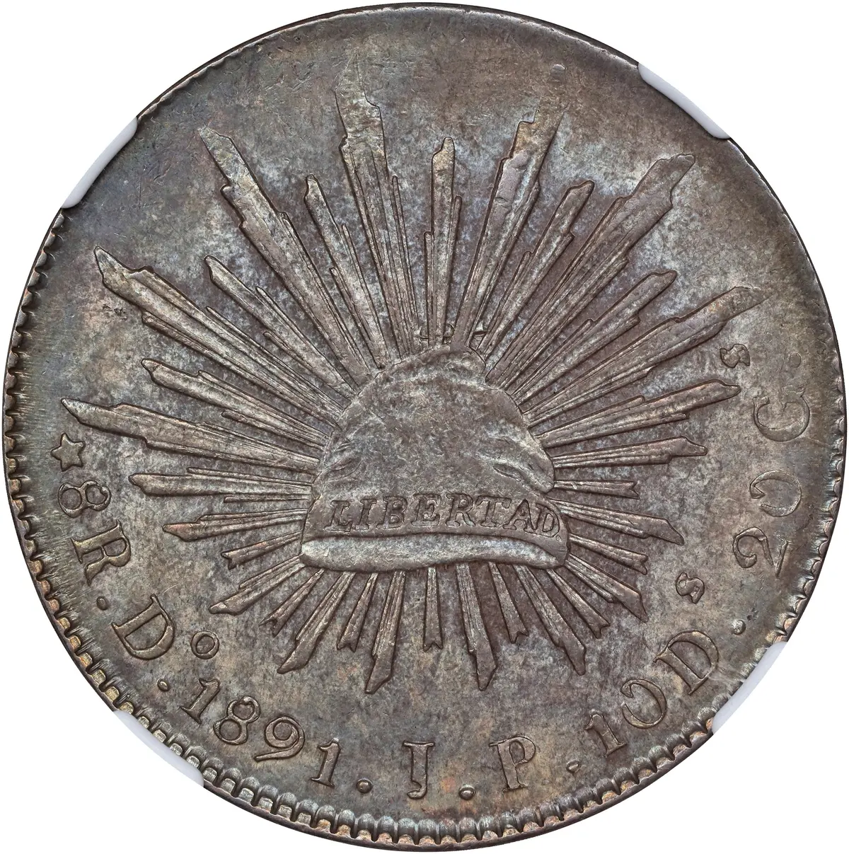 MEXICO. 8 Reales, 1891-Do JP. Durango Mint. NGC MS-61.